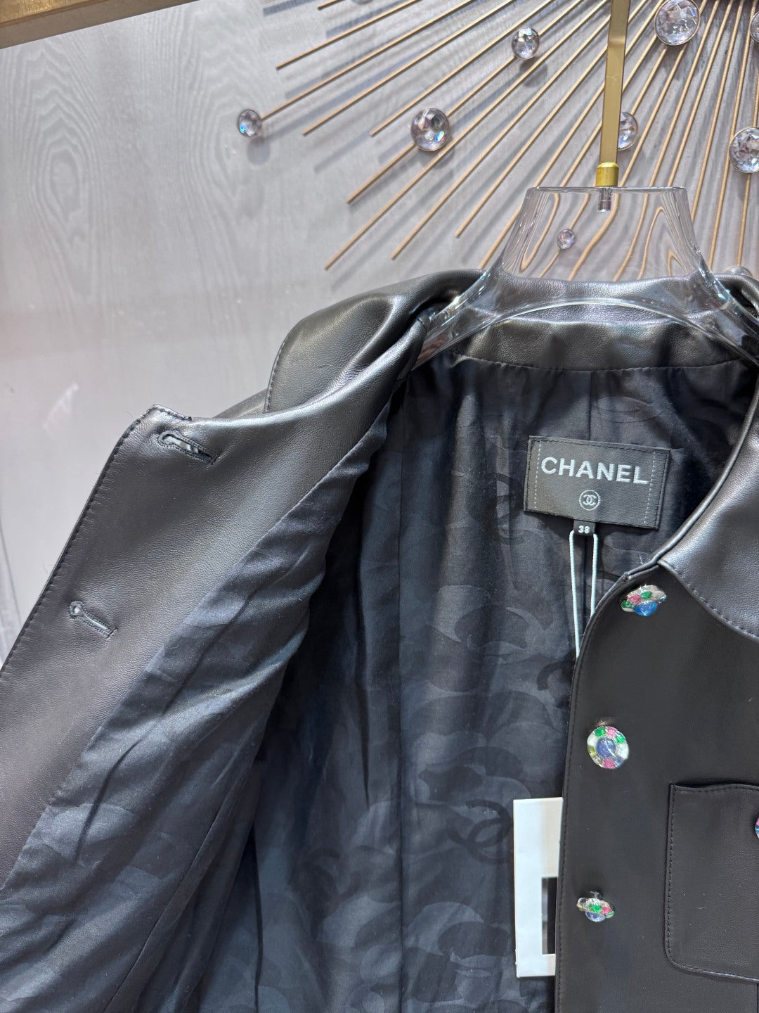 Cha 25fw Black sheepskin jacket