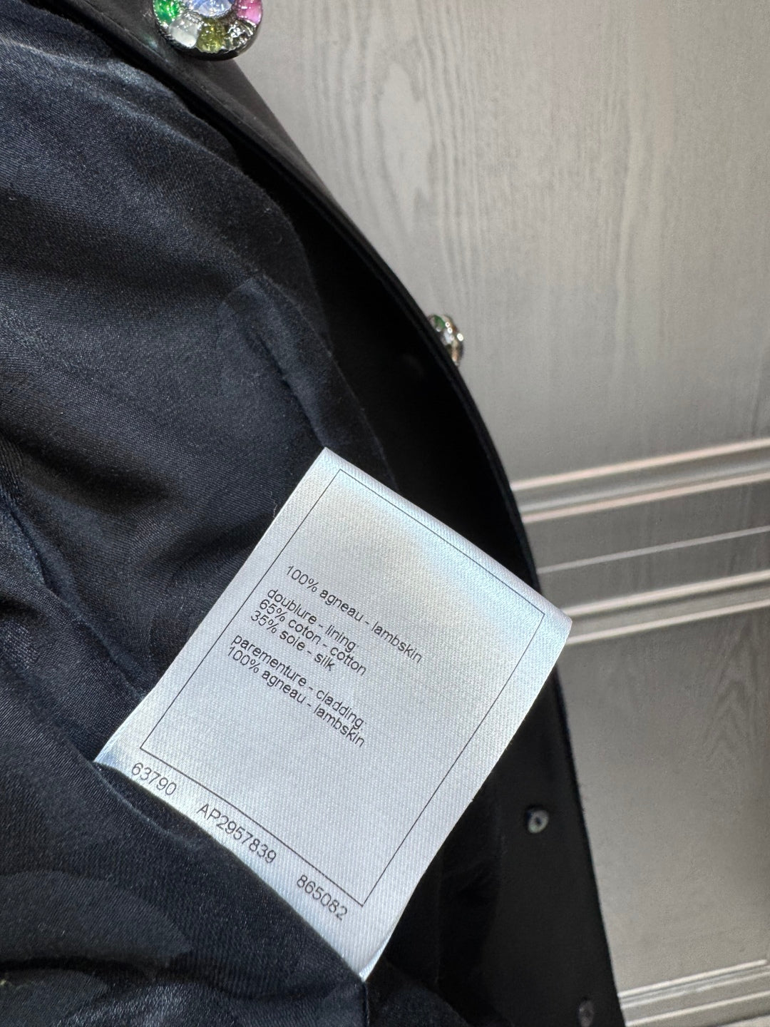 Cha 25fw Black sheepskin jacket