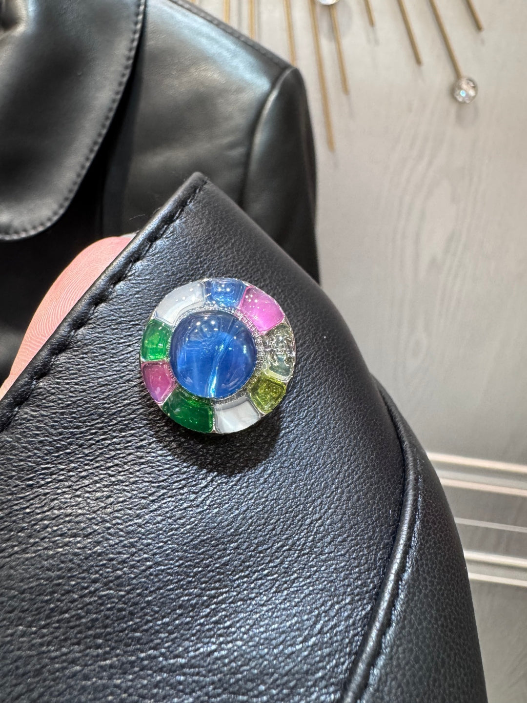 Cha 25fw Black sheepskin jacket