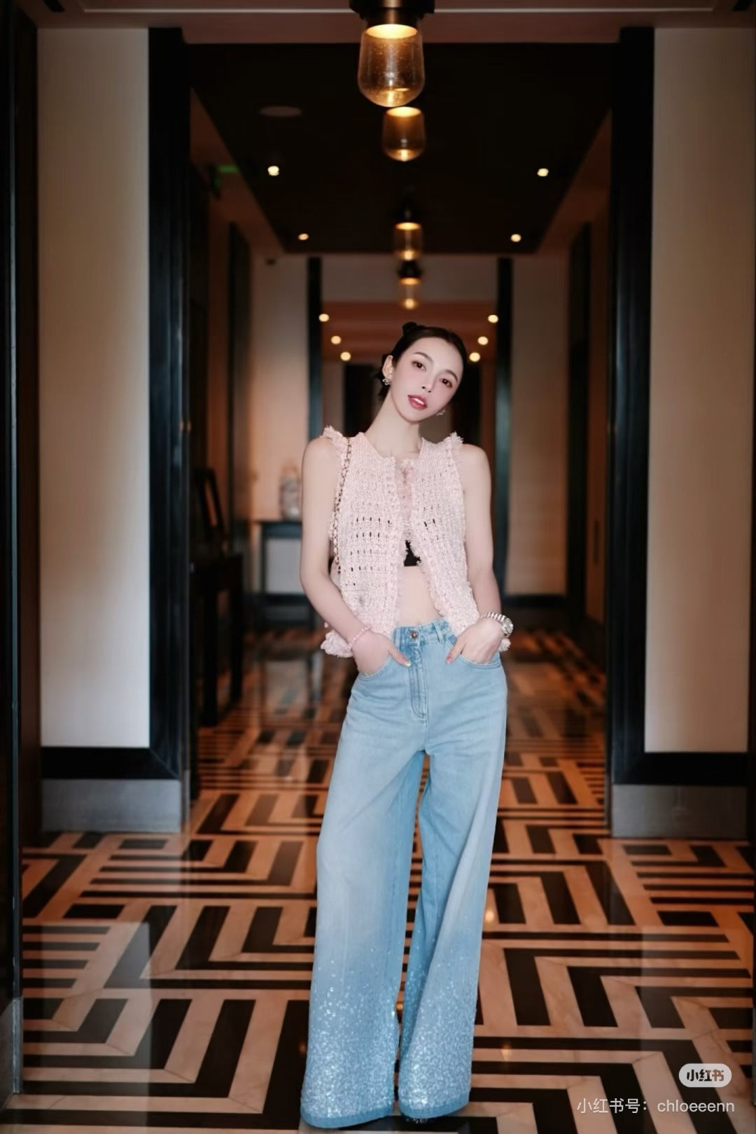 Cha 25fw Blue pearl jeans