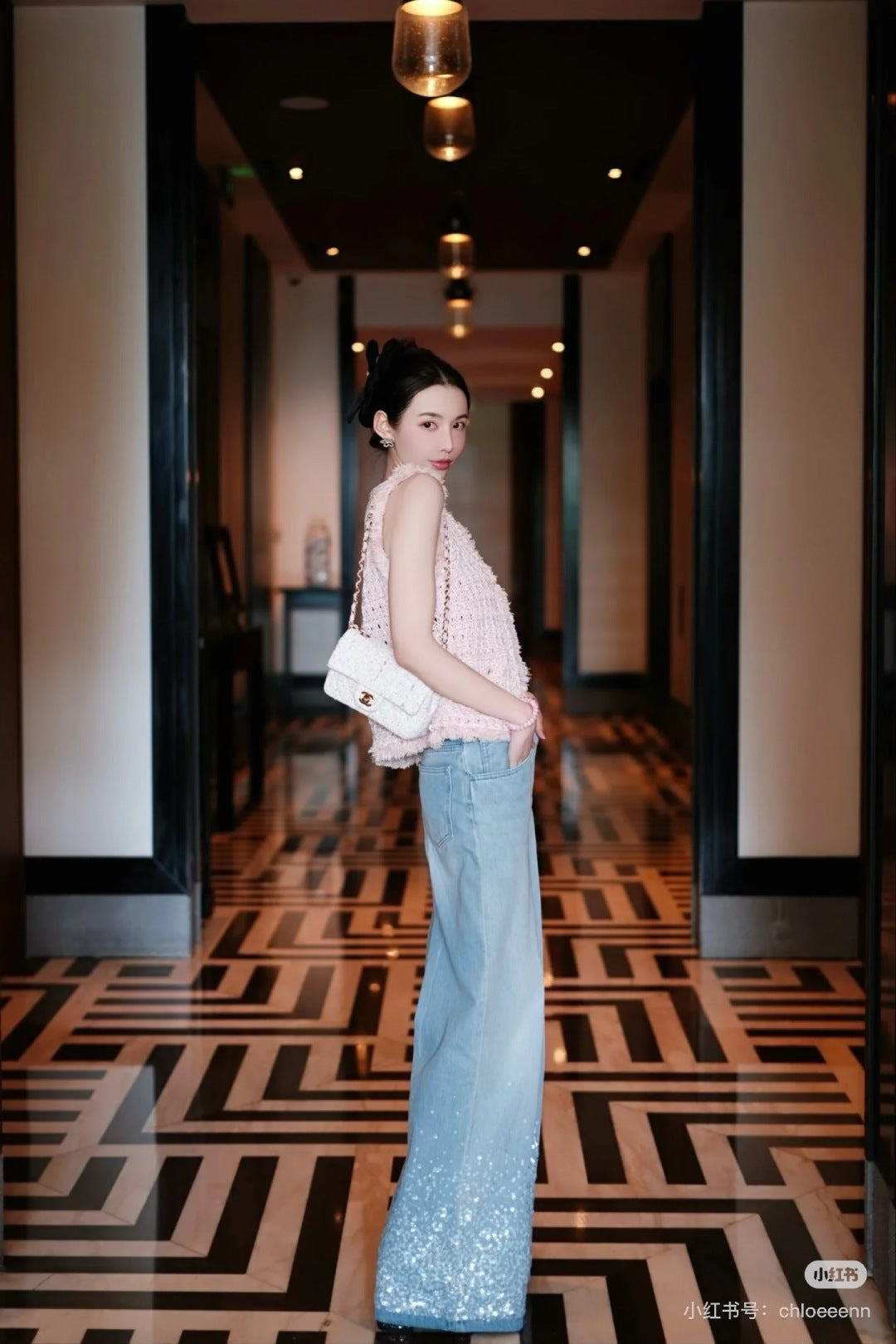 Cha 25fw Blue pearl jeans