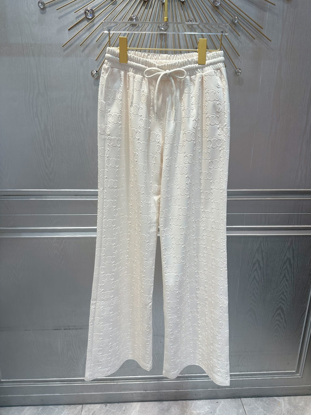 Cel 25fw White wide leg pants