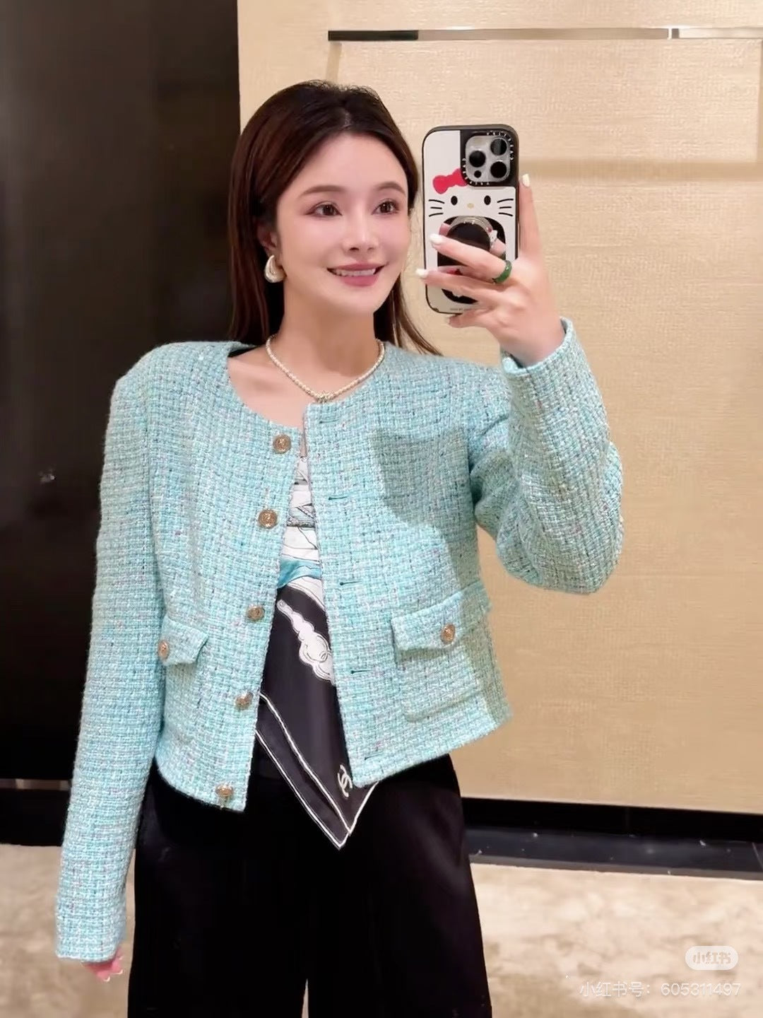 Cha 25fw Blue wool sweater