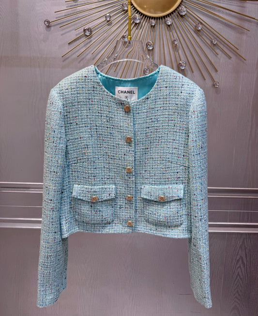 Cha 25fw Blue wool sweater