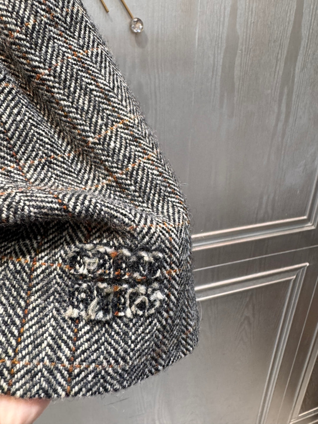 Mu 25fw Snowflake contrasting knitted sweater set