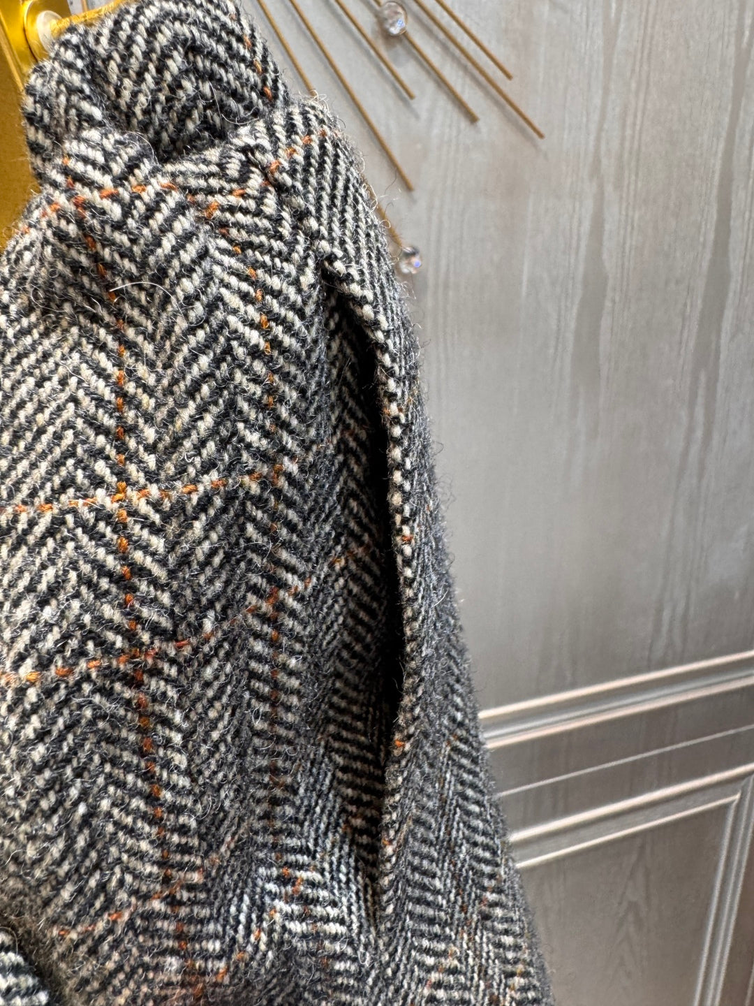 Mu 25fw Snowflake contrasting knitted sweater set