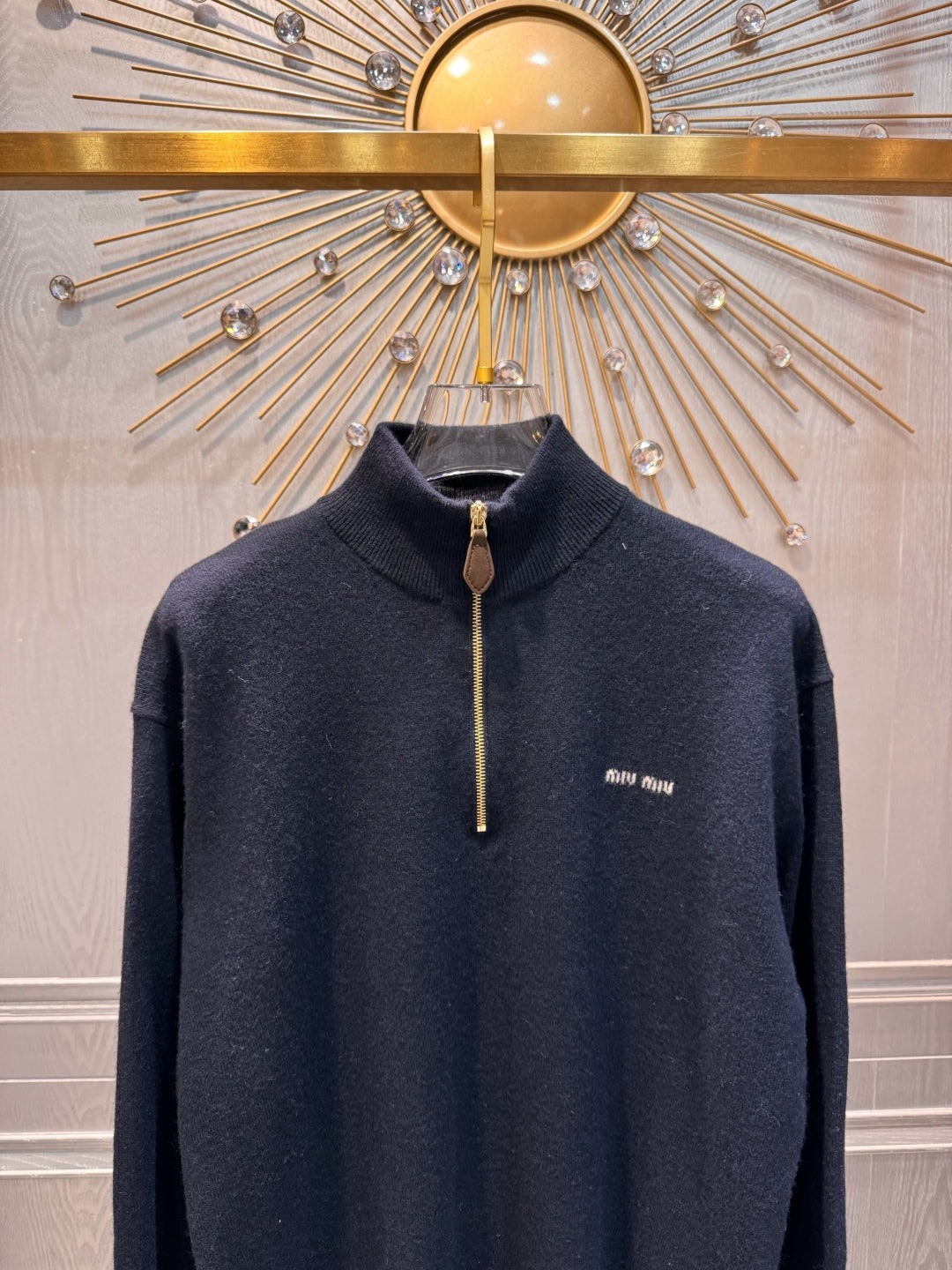 Mu 25fw Blue sweater knitted sweater