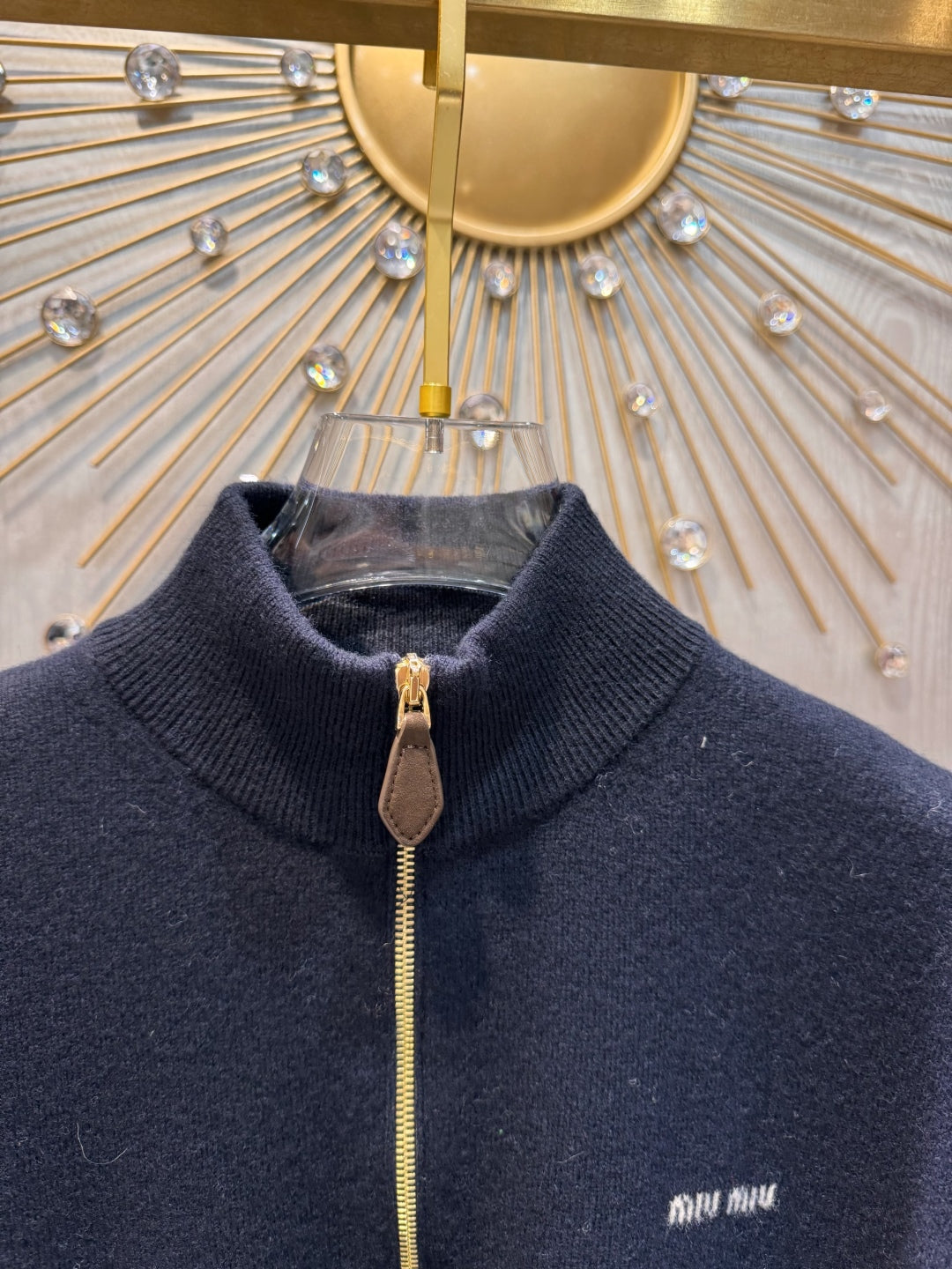 Mu 25fw Blue sweater knitted sweater