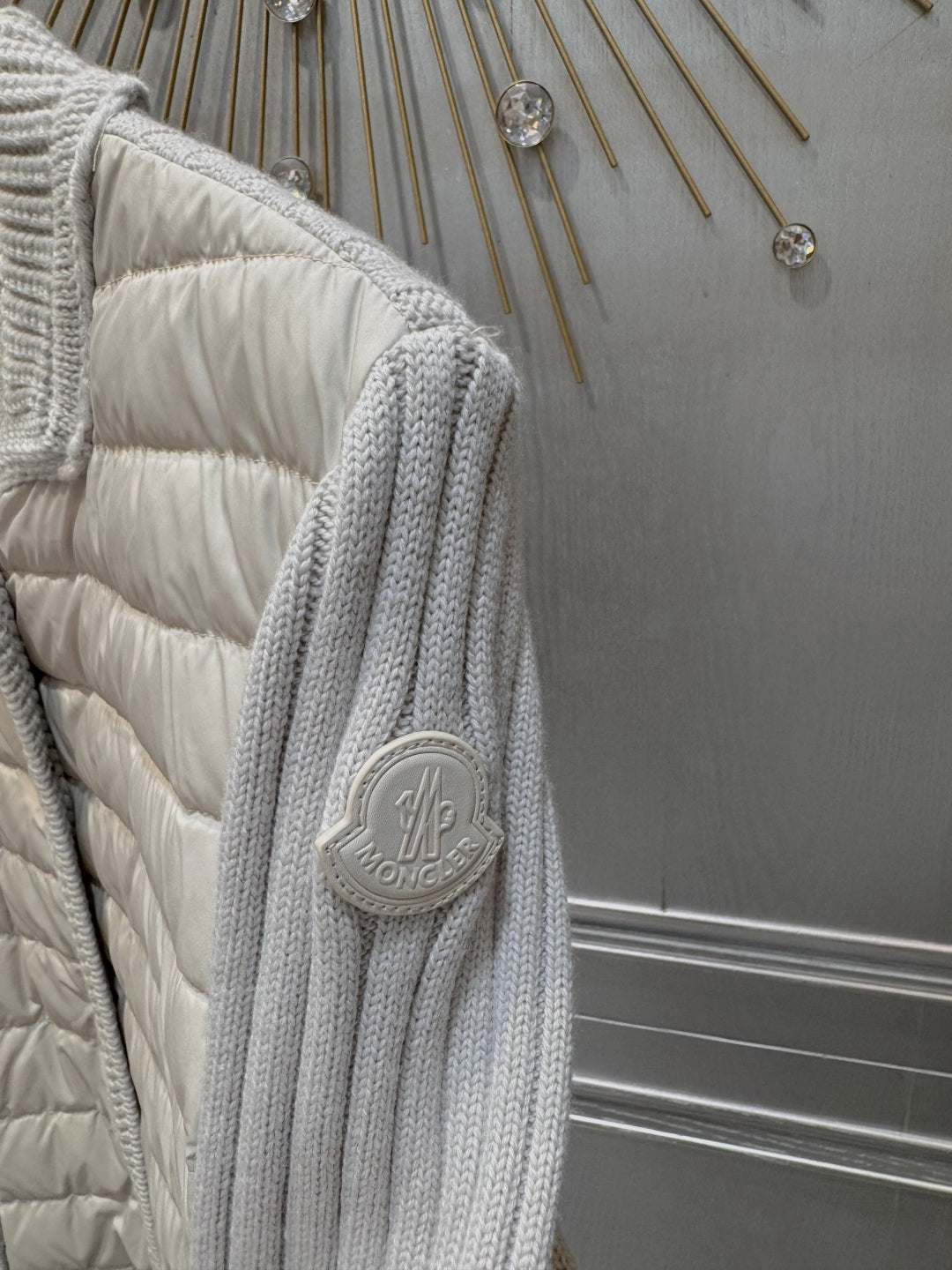 Moc 25fw Wool knitted down cardigan