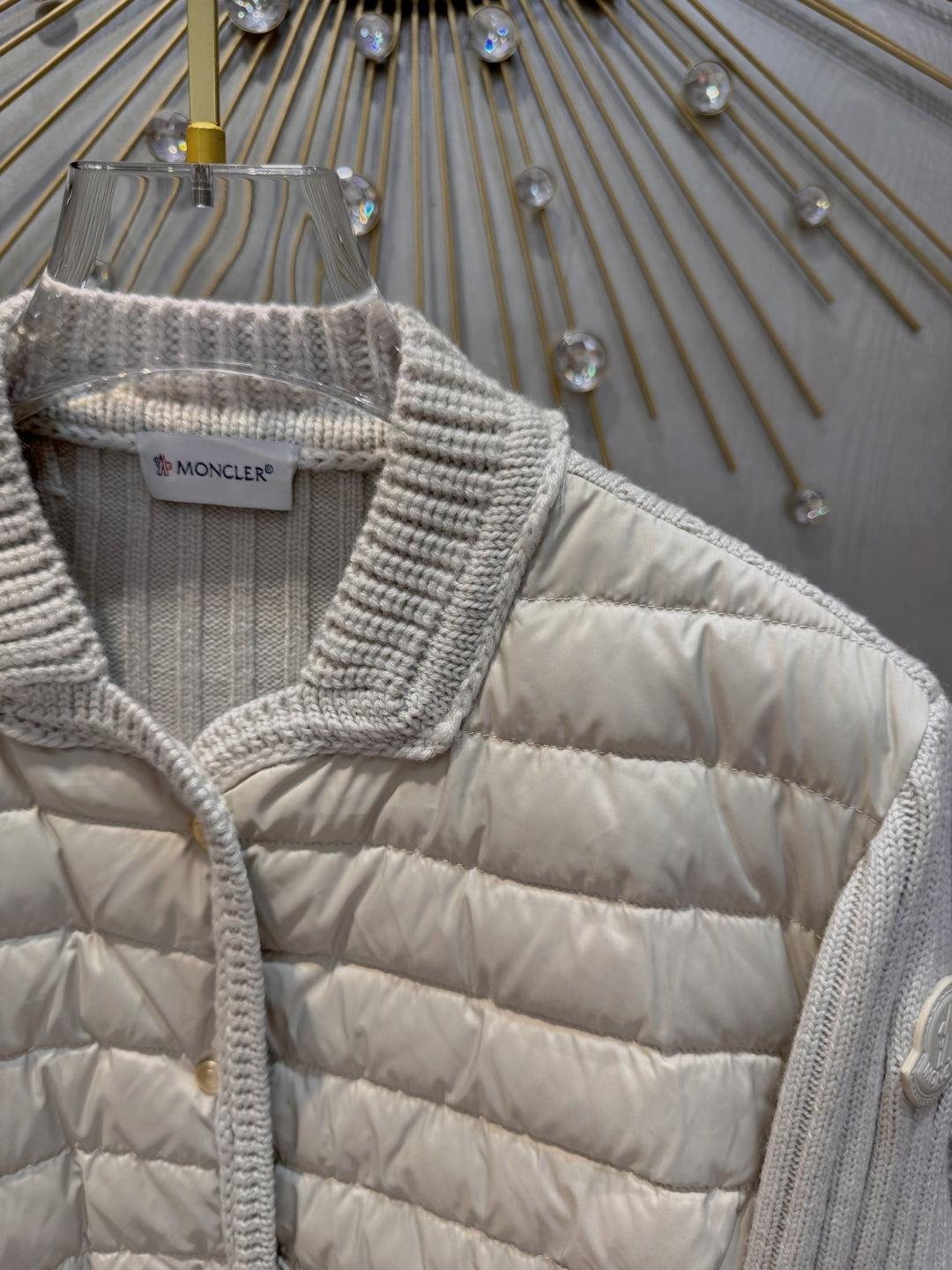 Moc 25fw Wool knitted down cardigan