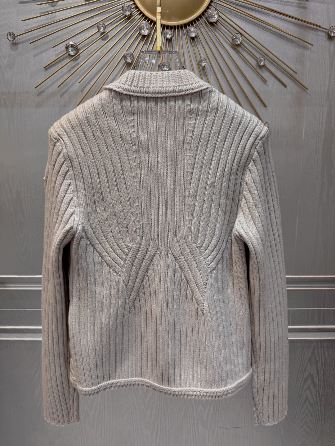 Moc 25fw Wool knitted down cardigan