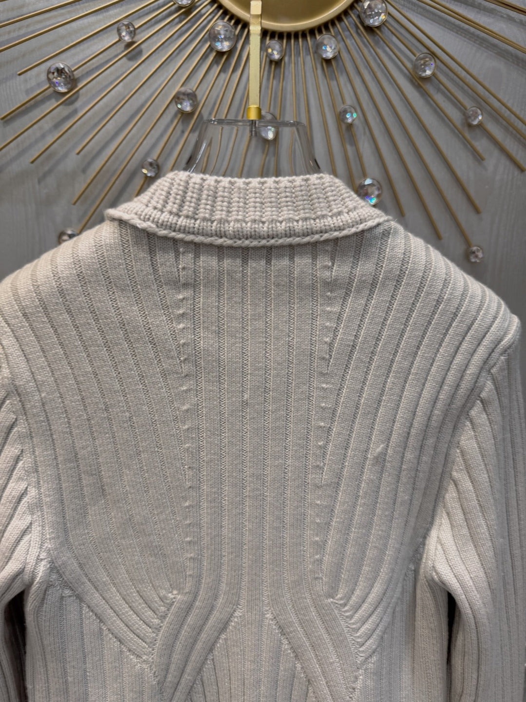 Moc 25fw Wool knitted down cardigan