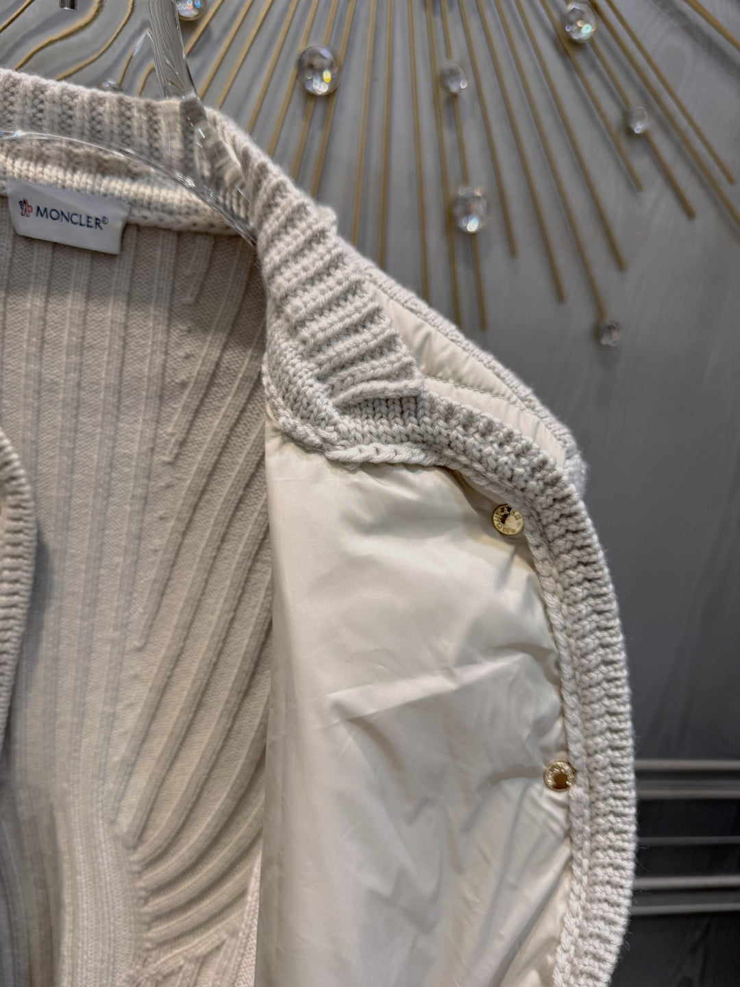 Moc 25fw Wool knitted down cardigan