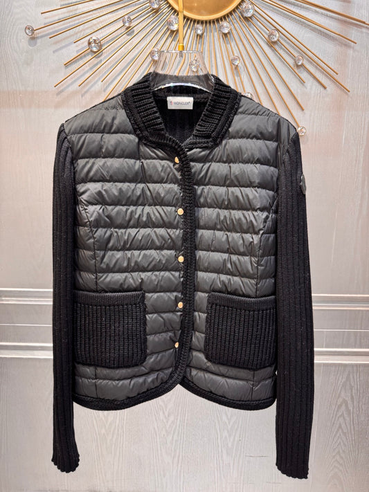 Moc 25fw Wool knitted down cardigan