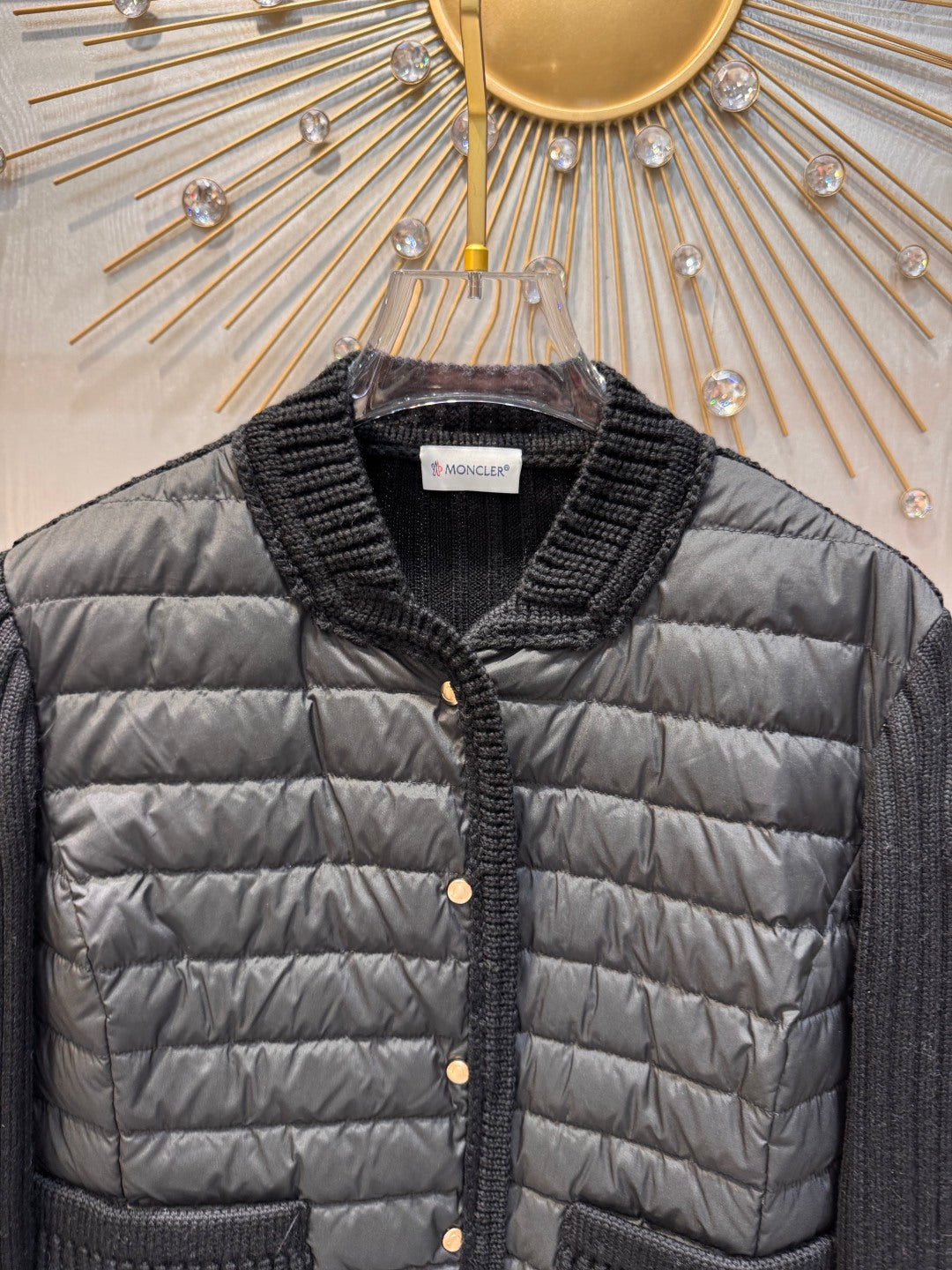 Moc 25fw Wool knitted down cardigan