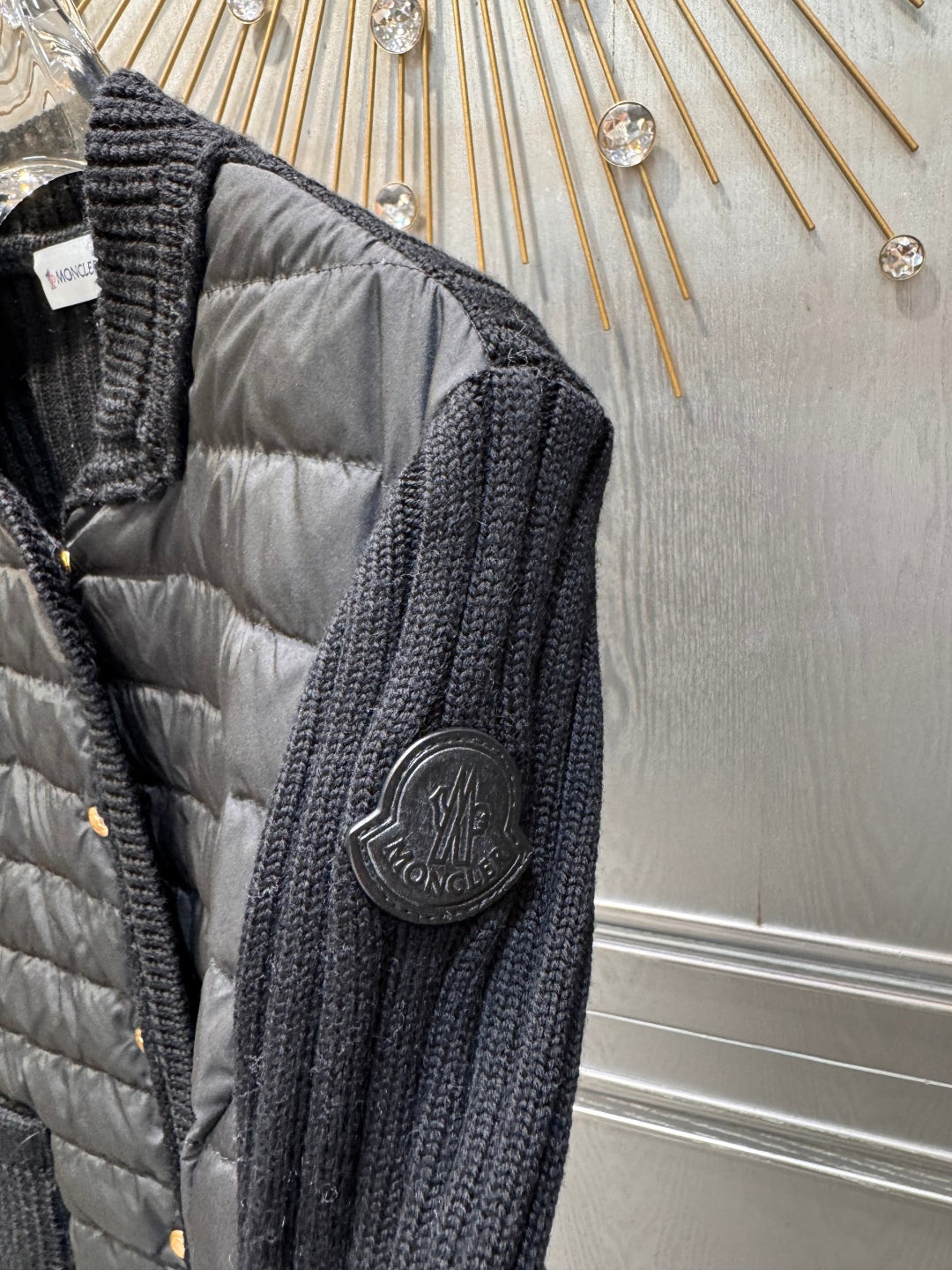 Moc 25fw Wool knitted down cardigan