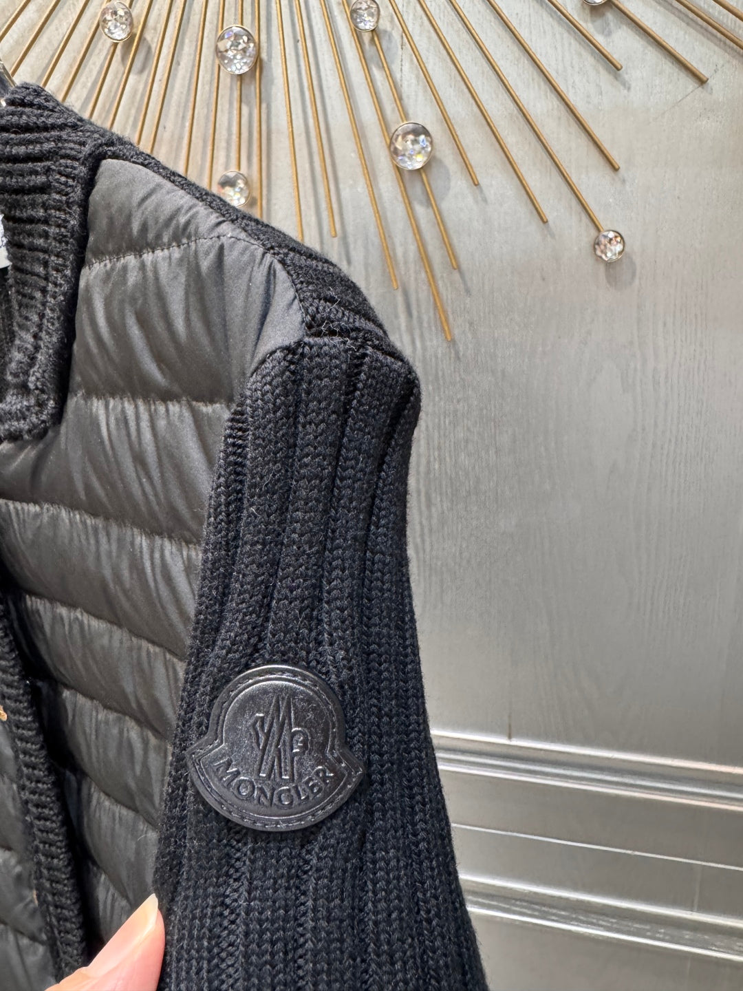 Moc 25fw Wool knitted down cardigan