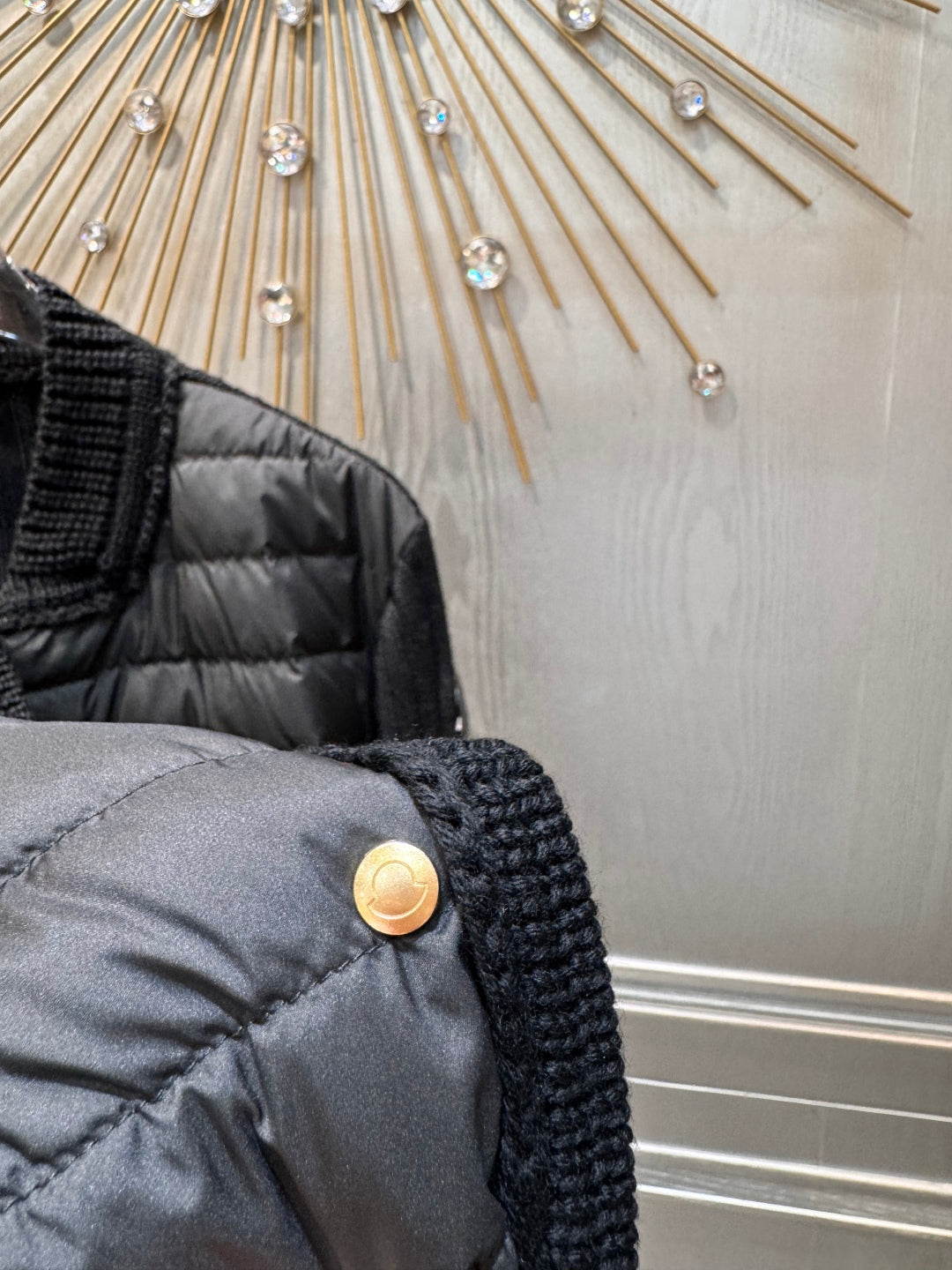 Moc 25fw Wool knitted down cardigan