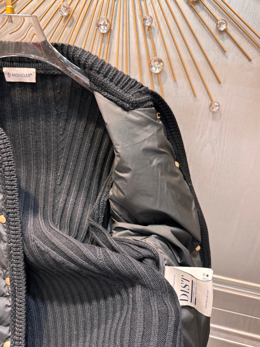 Moc 25fw Wool knitted down cardigan