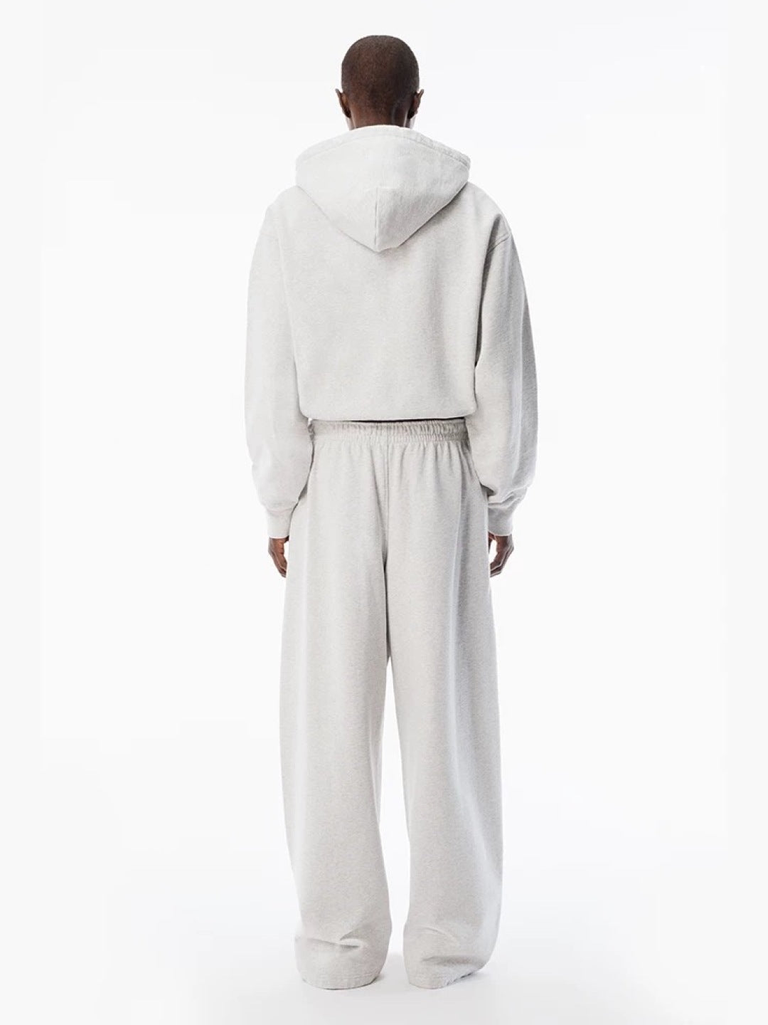 Ale 25fw Grey sports hoodie set