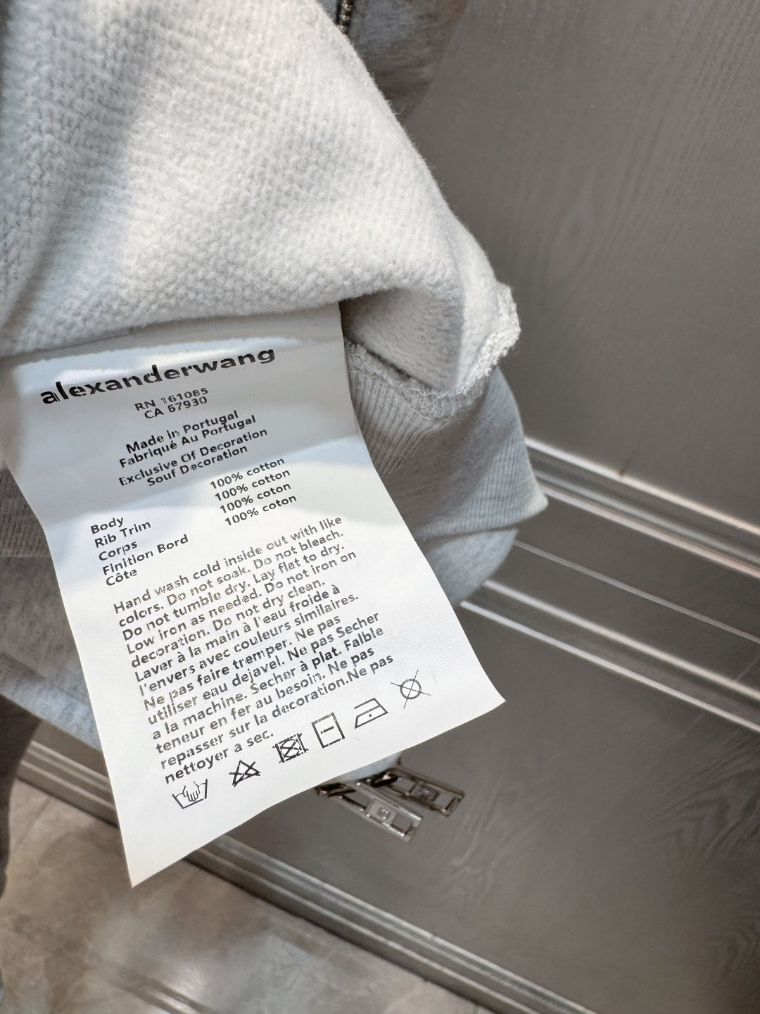 Ale 25fw Grey sports hoodie set