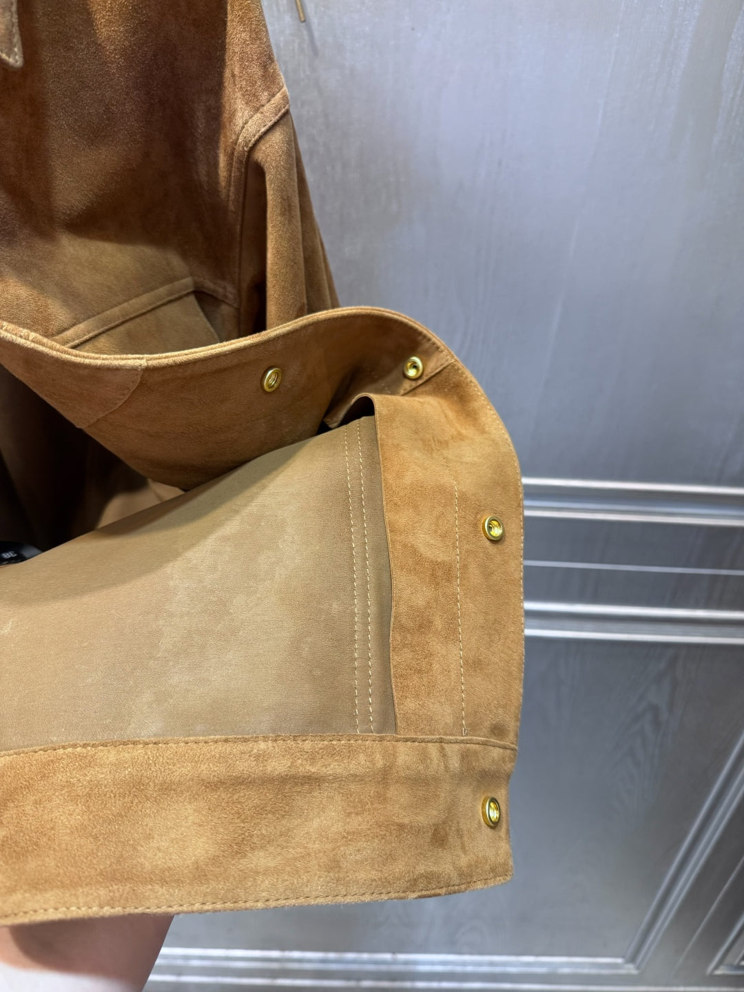 Cel 25fw Western style suede leather jacket