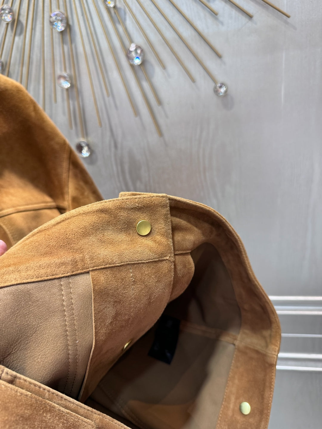 Cel 25fw Western style suede leather jacket