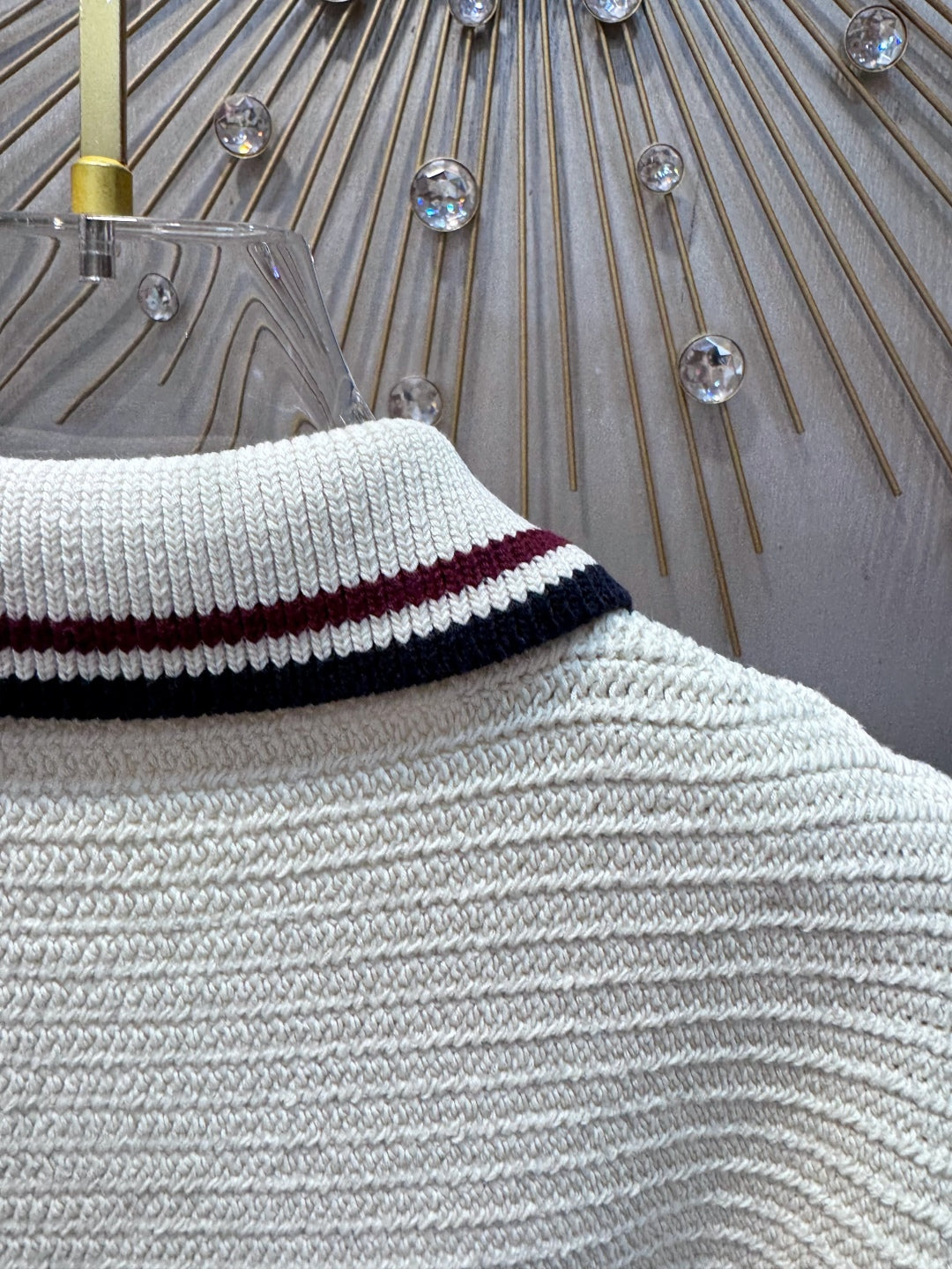 Mu 25 Early autumn color blocking knitted baseball jersey