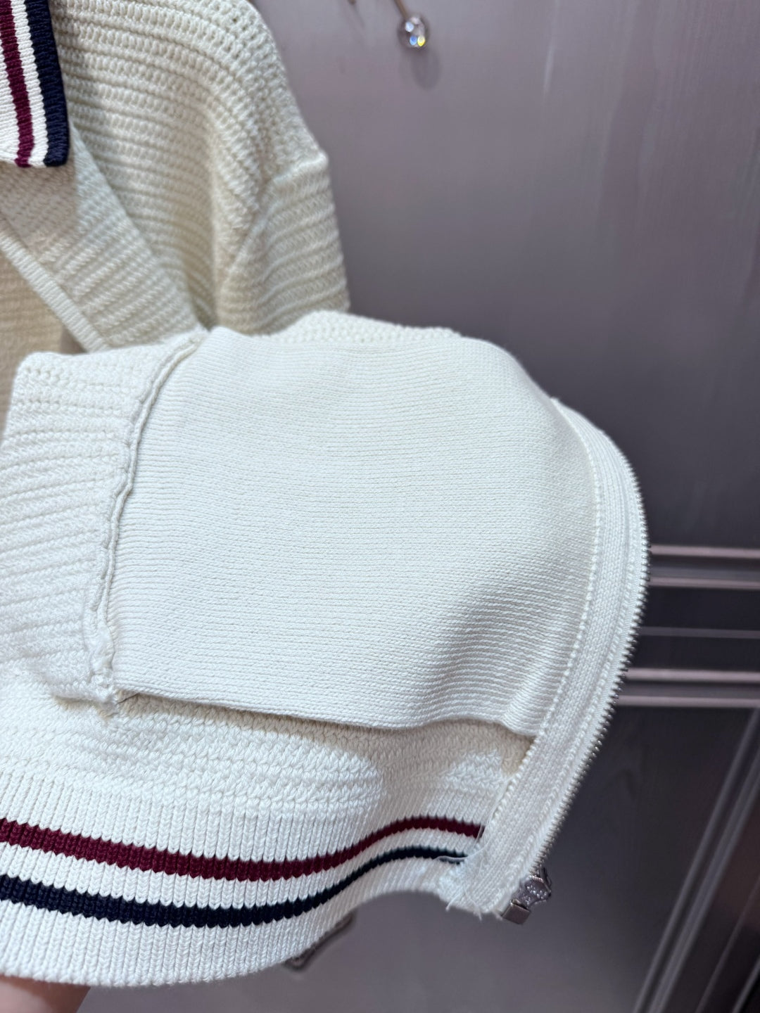 Mu 25 Early autumn color blocking knitted baseball jersey