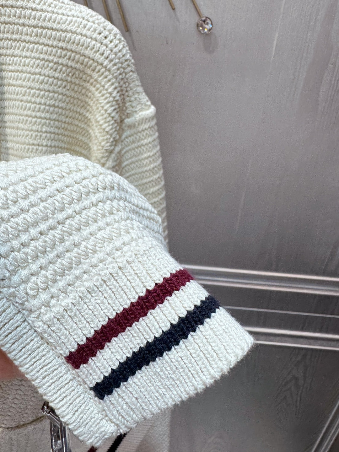 Mu 25 Early autumn color blocking knitted baseball jersey