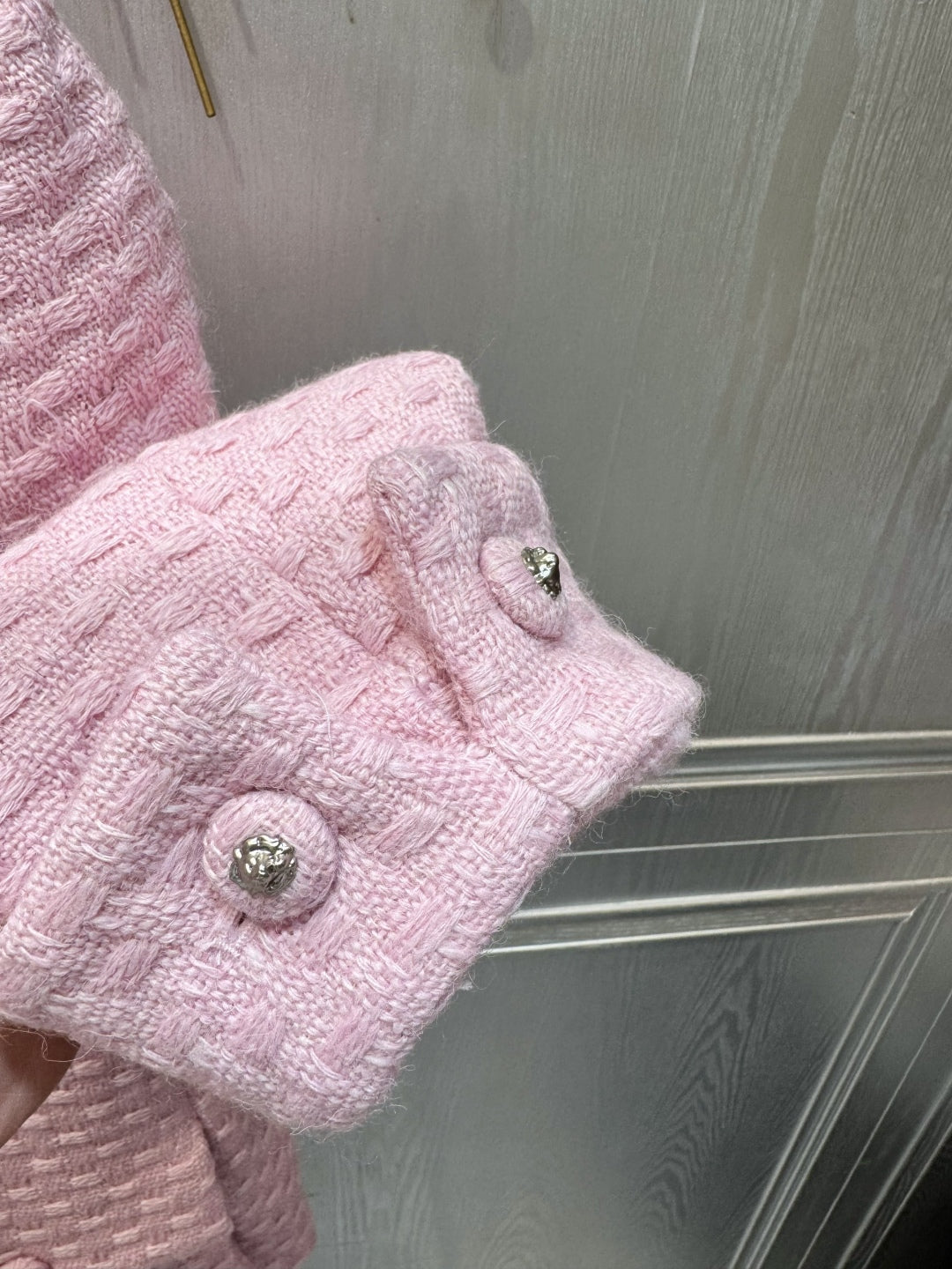 Che 25fw Light pink stand up collar jacket