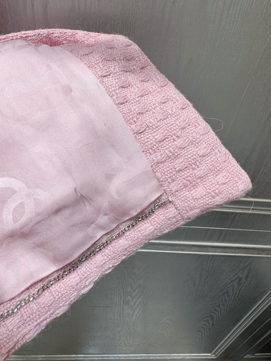 Che 25fw Light pink stand up collar jacket