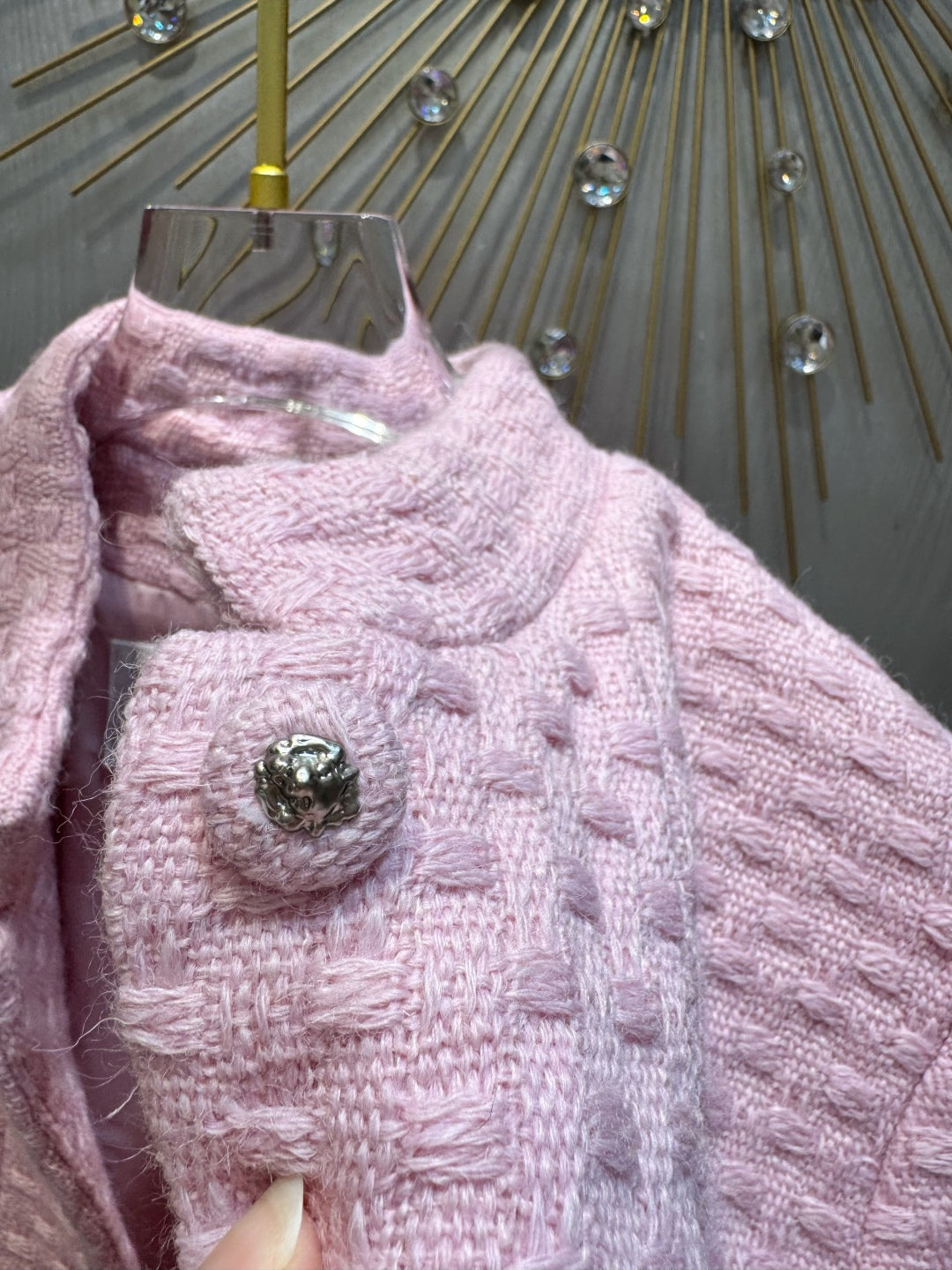 Che 25fw Light pink stand up collar jacket