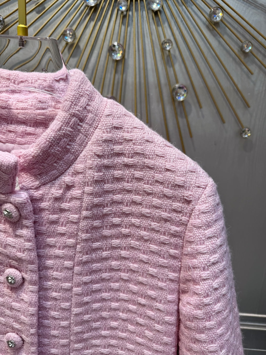 Che 25fw Light pink stand up collar jacket