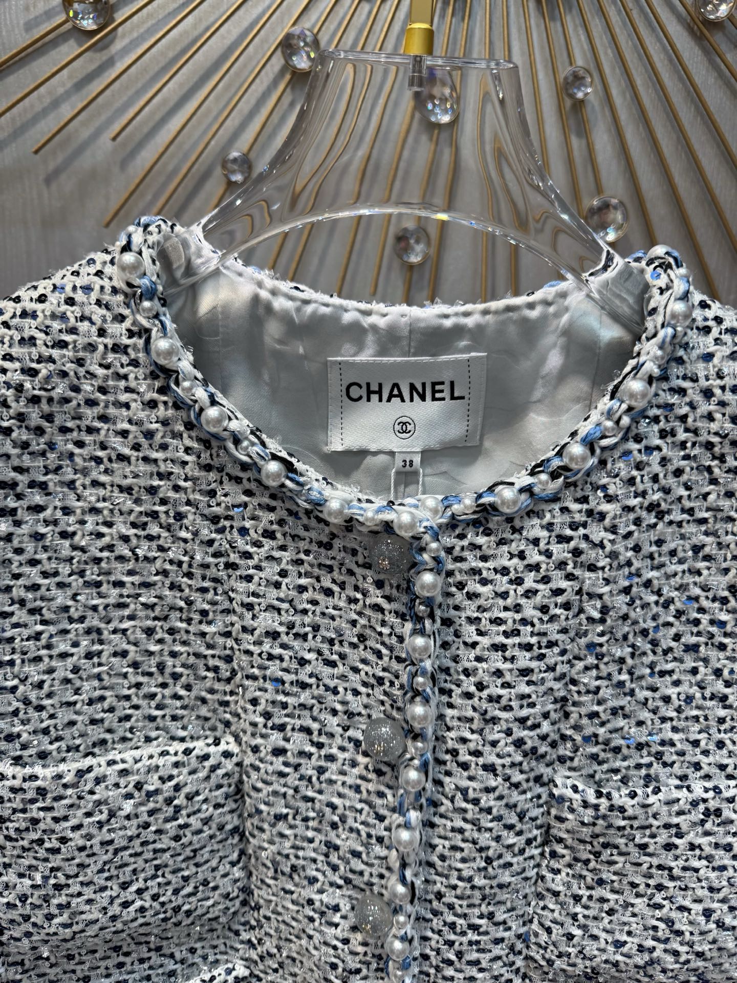 Che 25fw Sequined pearl jacket