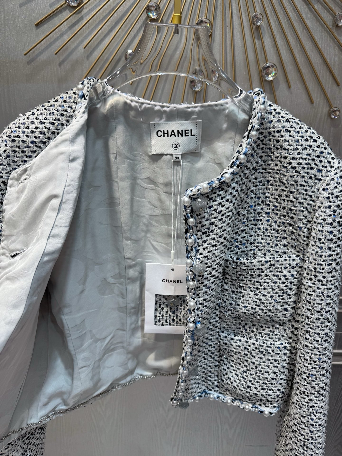Che 25fw Sequined pearl jacket