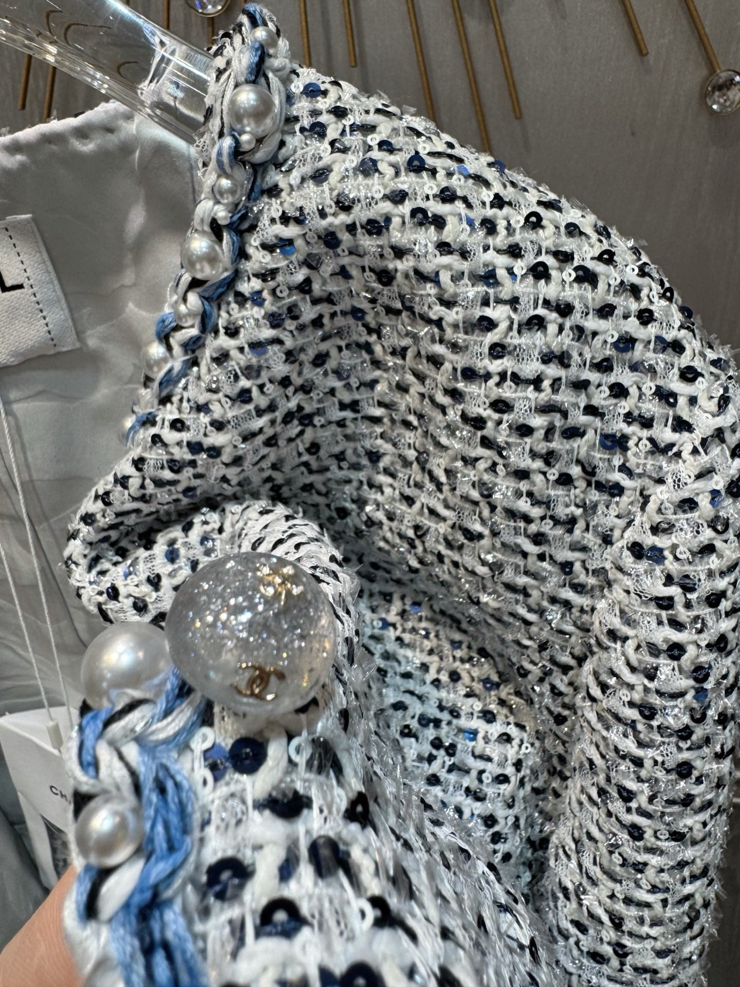 Che 25fw Sequined pearl jacket