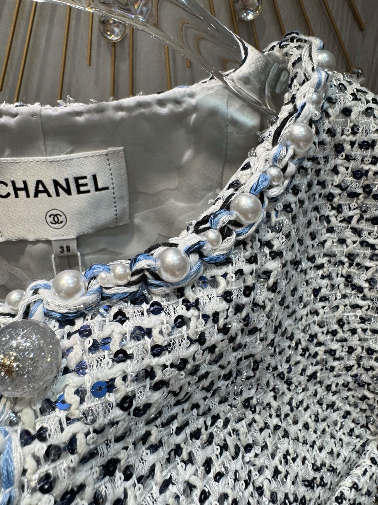 Che 25fw Sequined pearl jacket