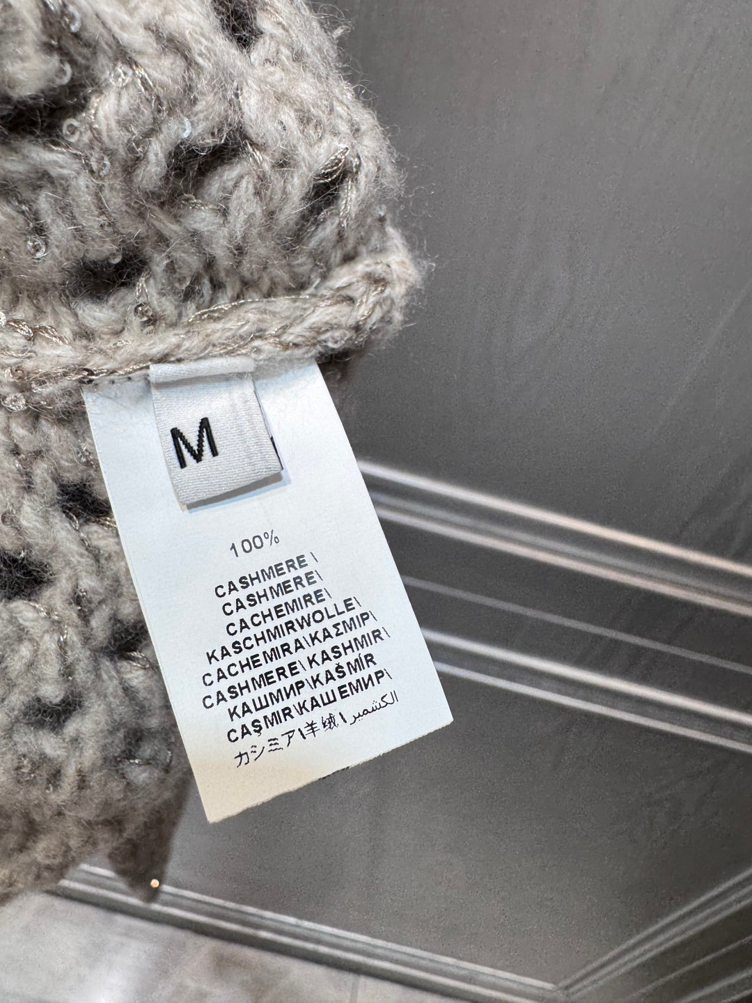 Bcc 25 Grey round neck hollow knit sweater