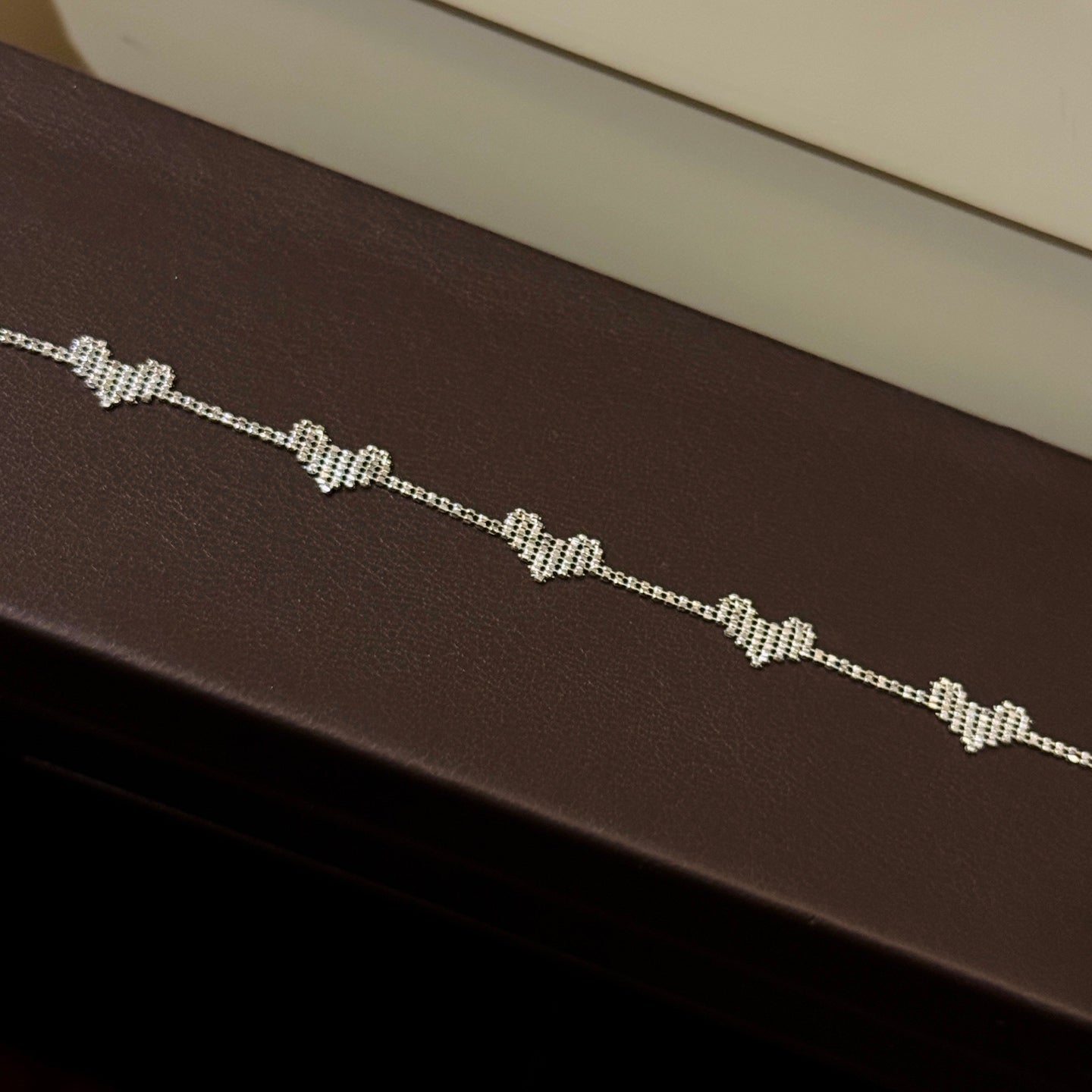 Five Hearts Hollow Out Bracelet S925 Sterling Silver