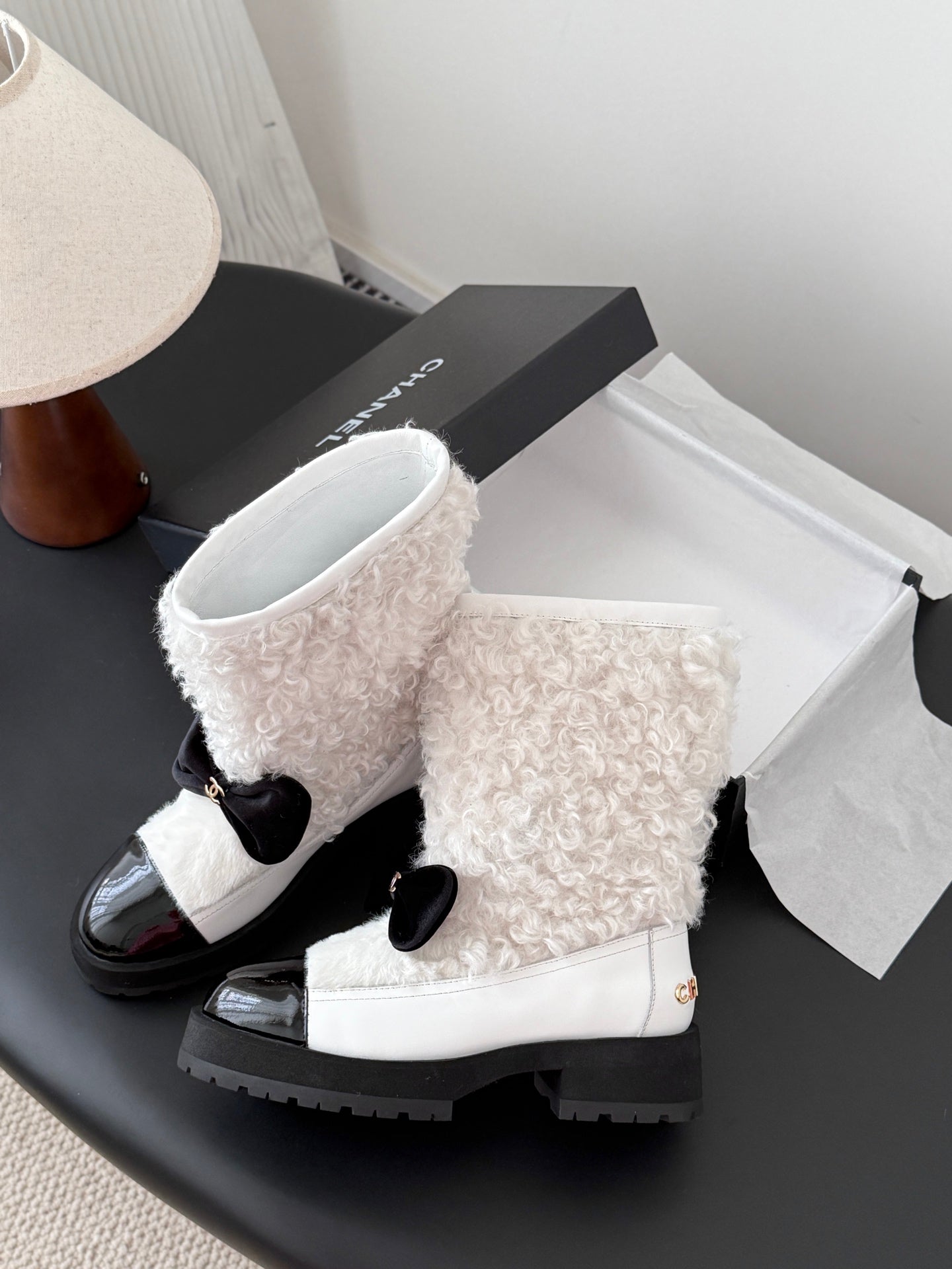 Che New autumn/winter fluffy sheepskin ankle boots