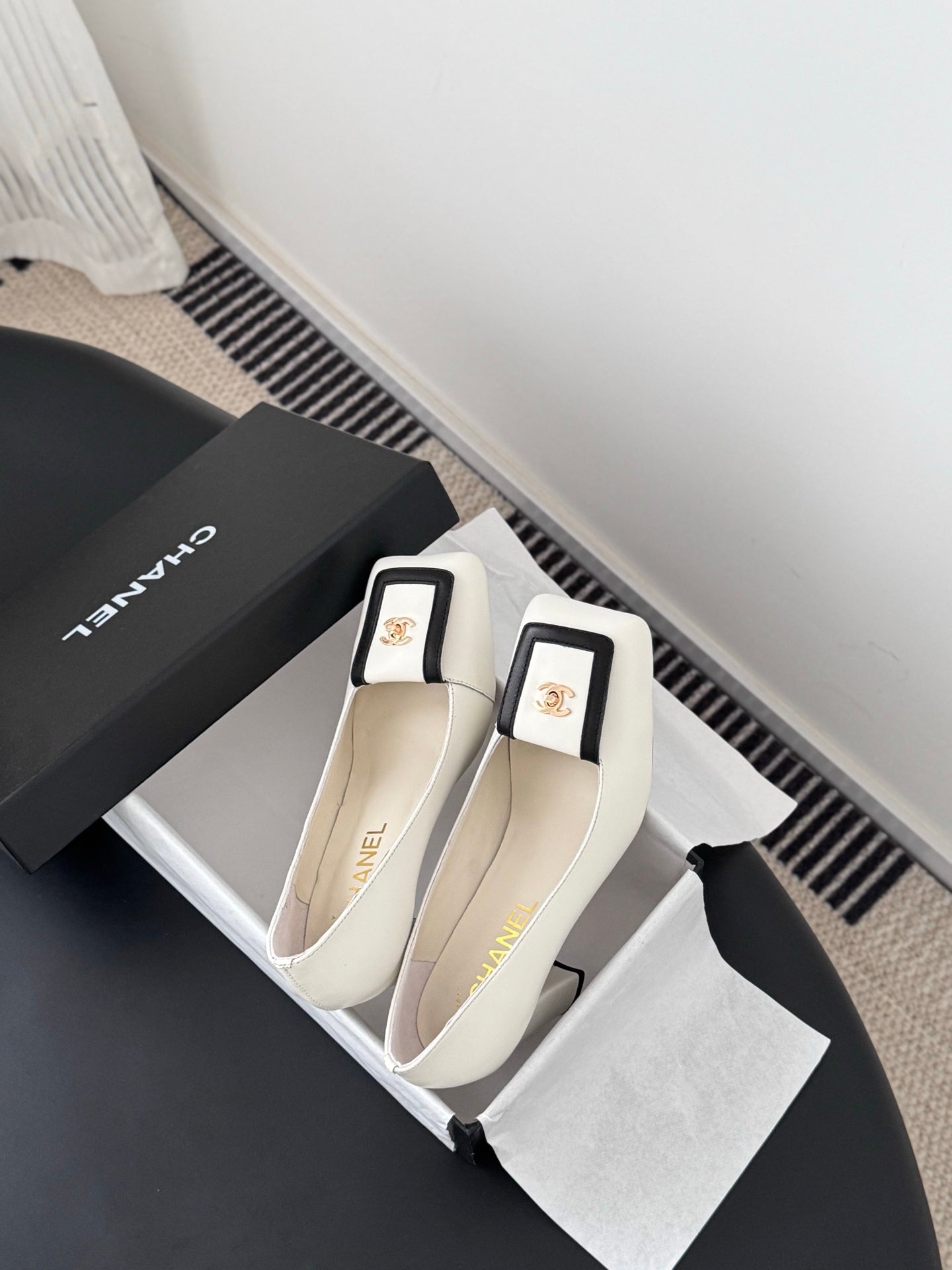 Che classic schoolbag buckle sheepskin single shoes