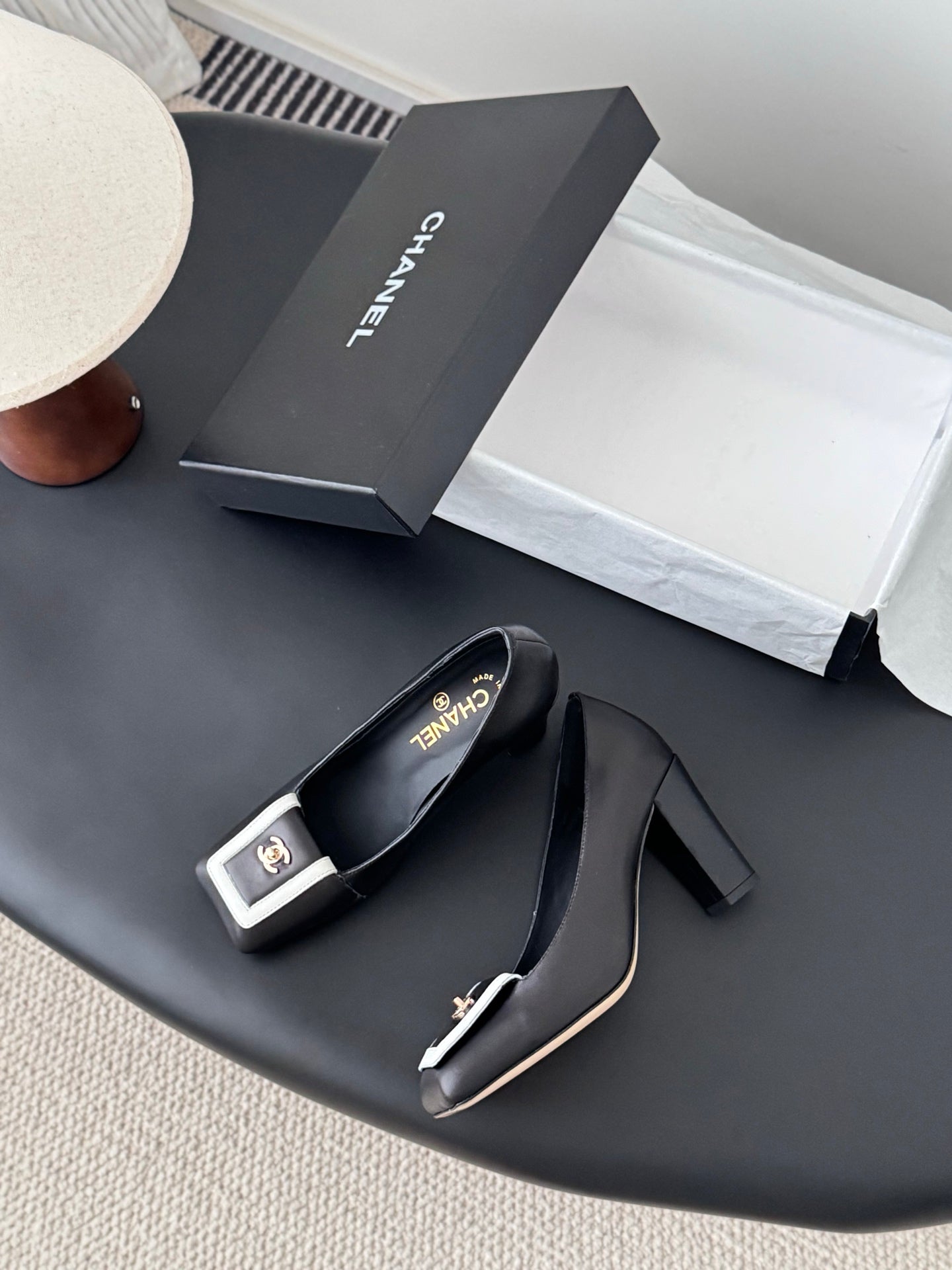 Che classic schoolbag buckle sheepskin single shoes