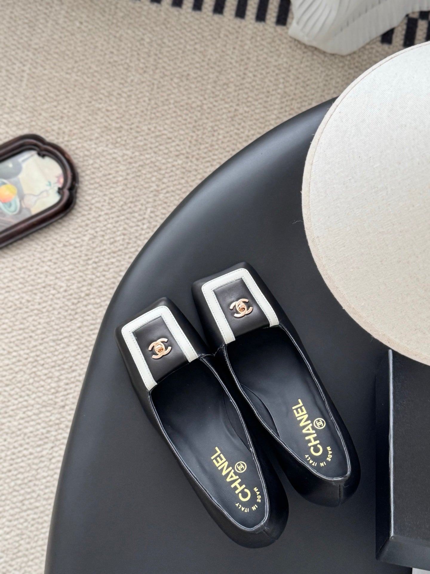 Che classic schoolbag buckle sheepskin single shoes