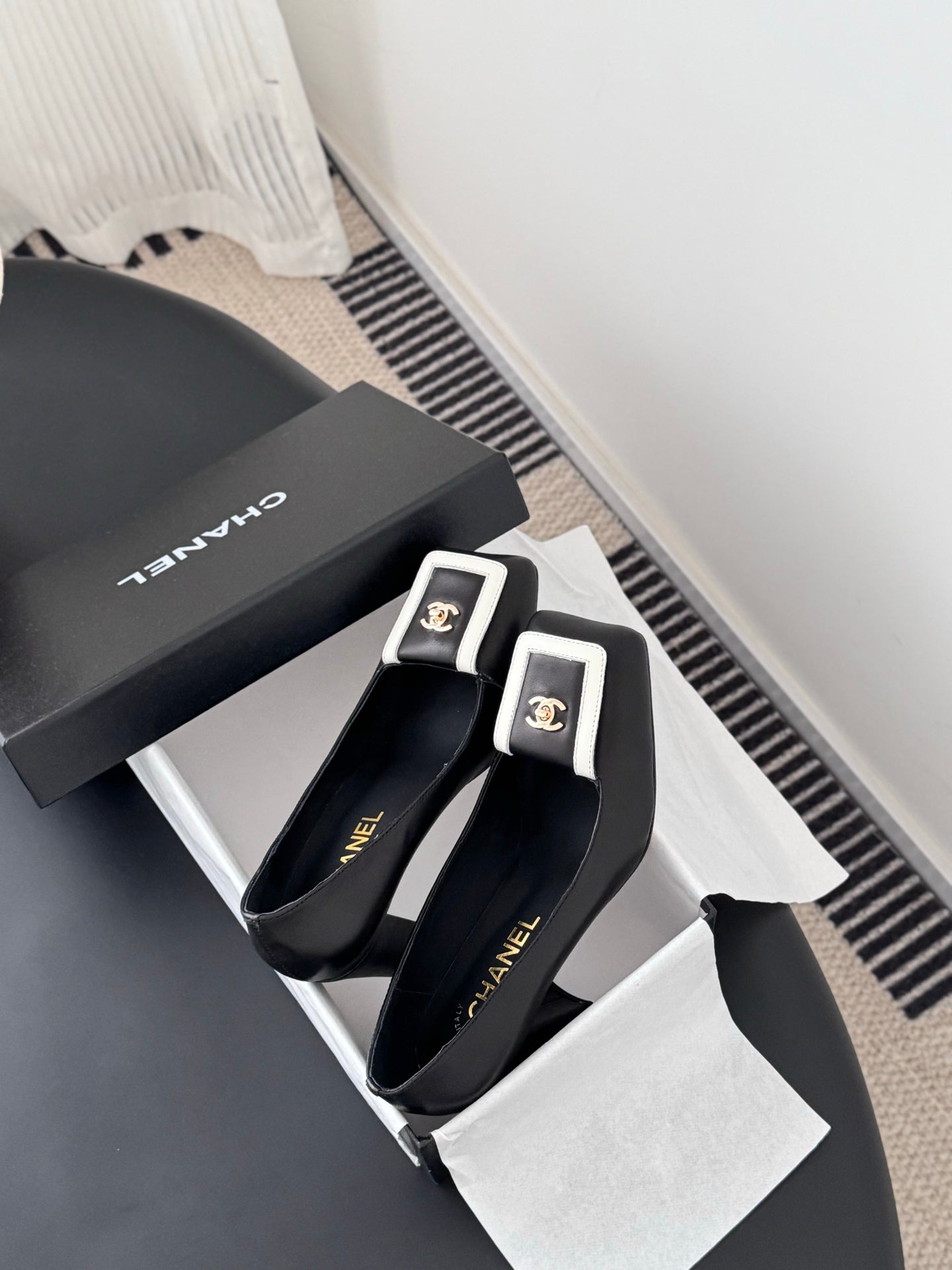 Che classic schoolbag buckle sheepskin single shoes