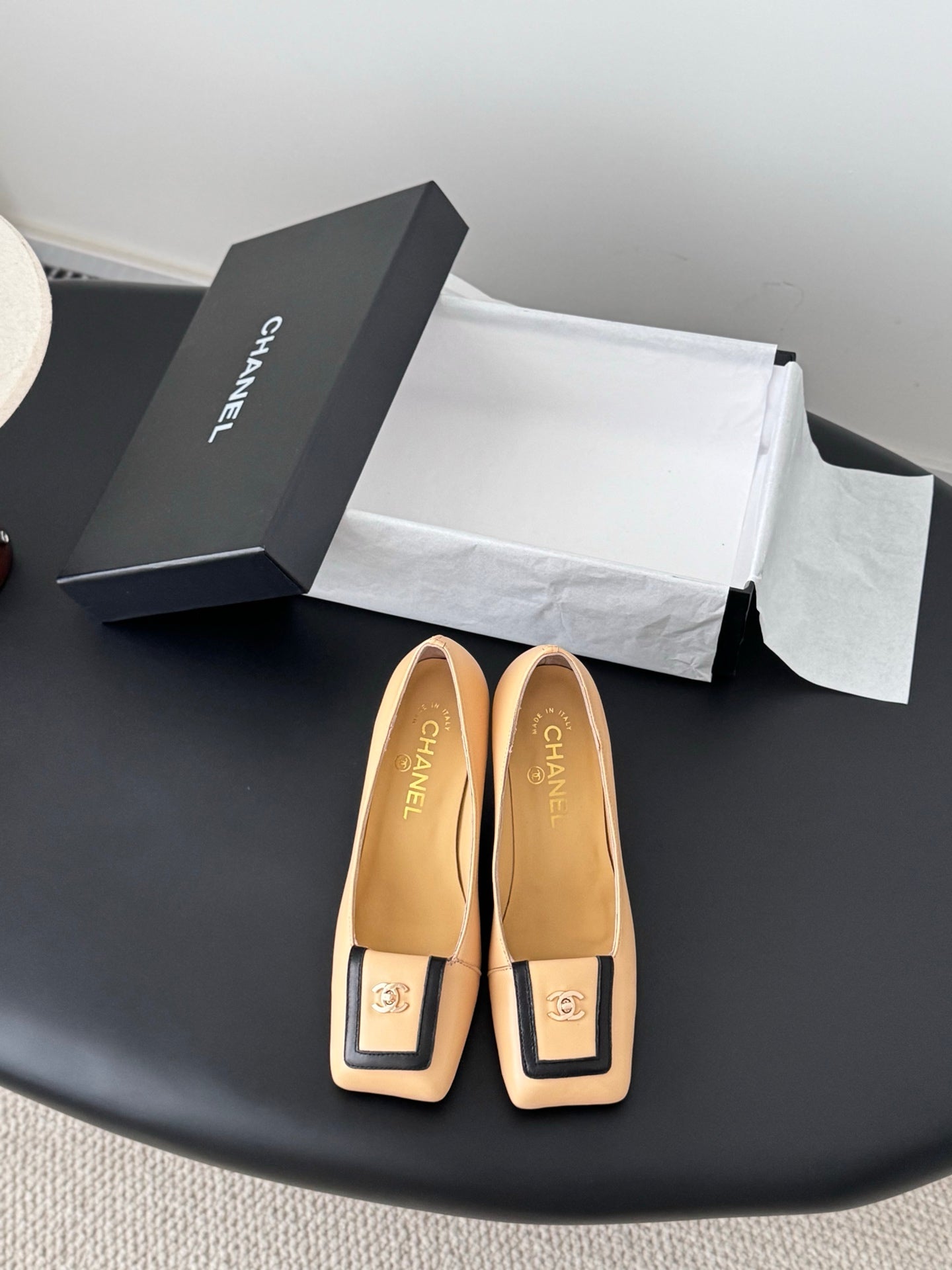 Che classic schoolbag buckle sheepskin single shoes