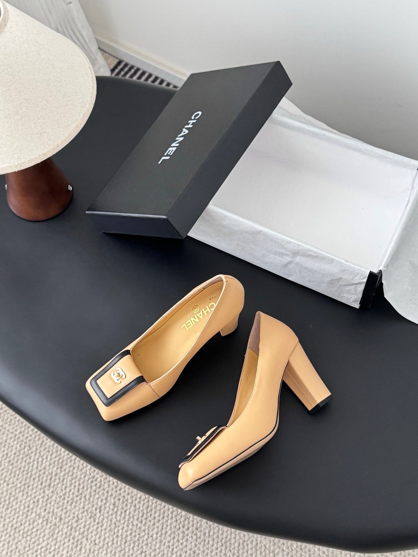 Che classic schoolbag buckle sheepskin single shoes