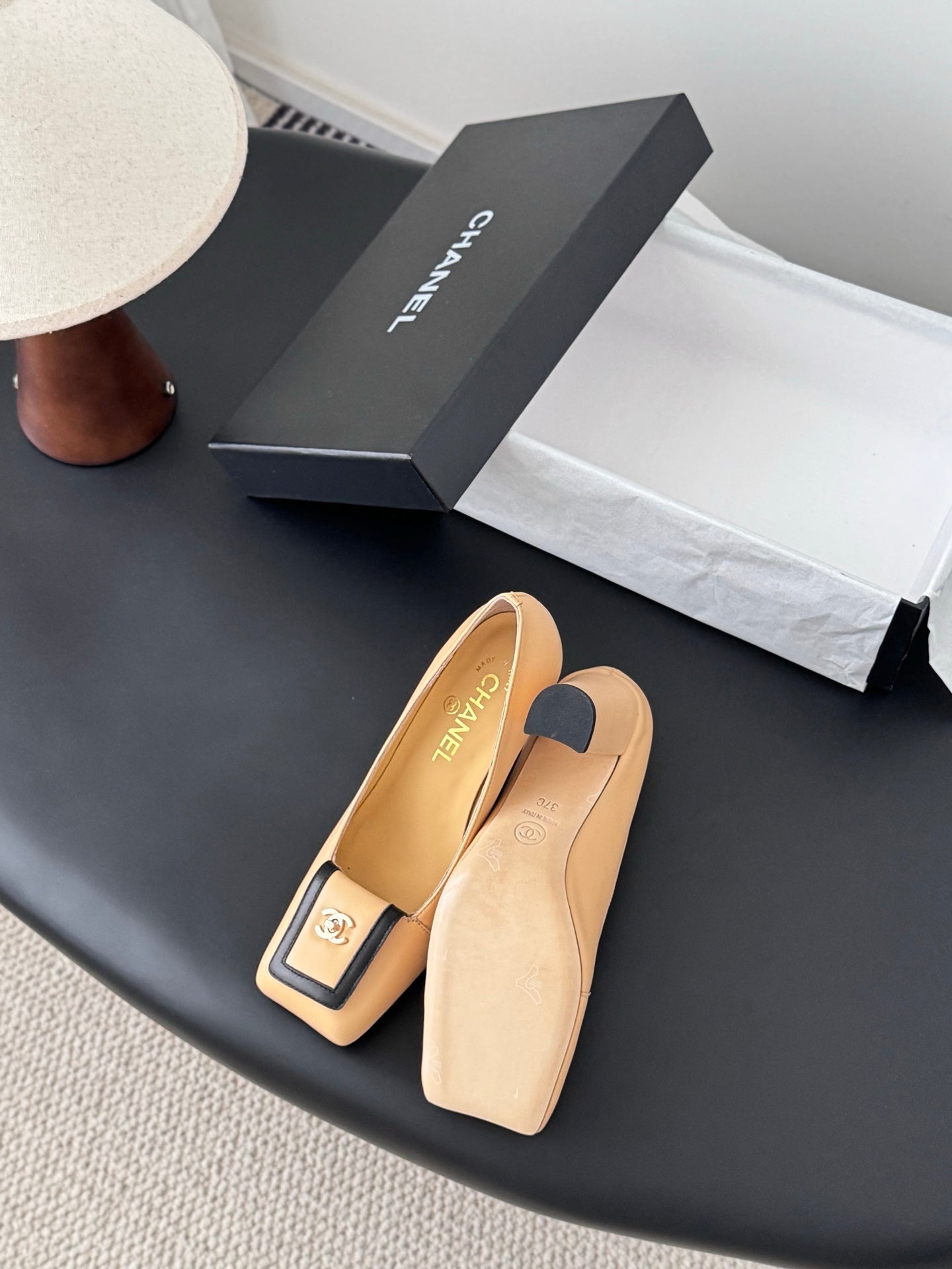 Che classic schoolbag buckle sheepskin single shoes