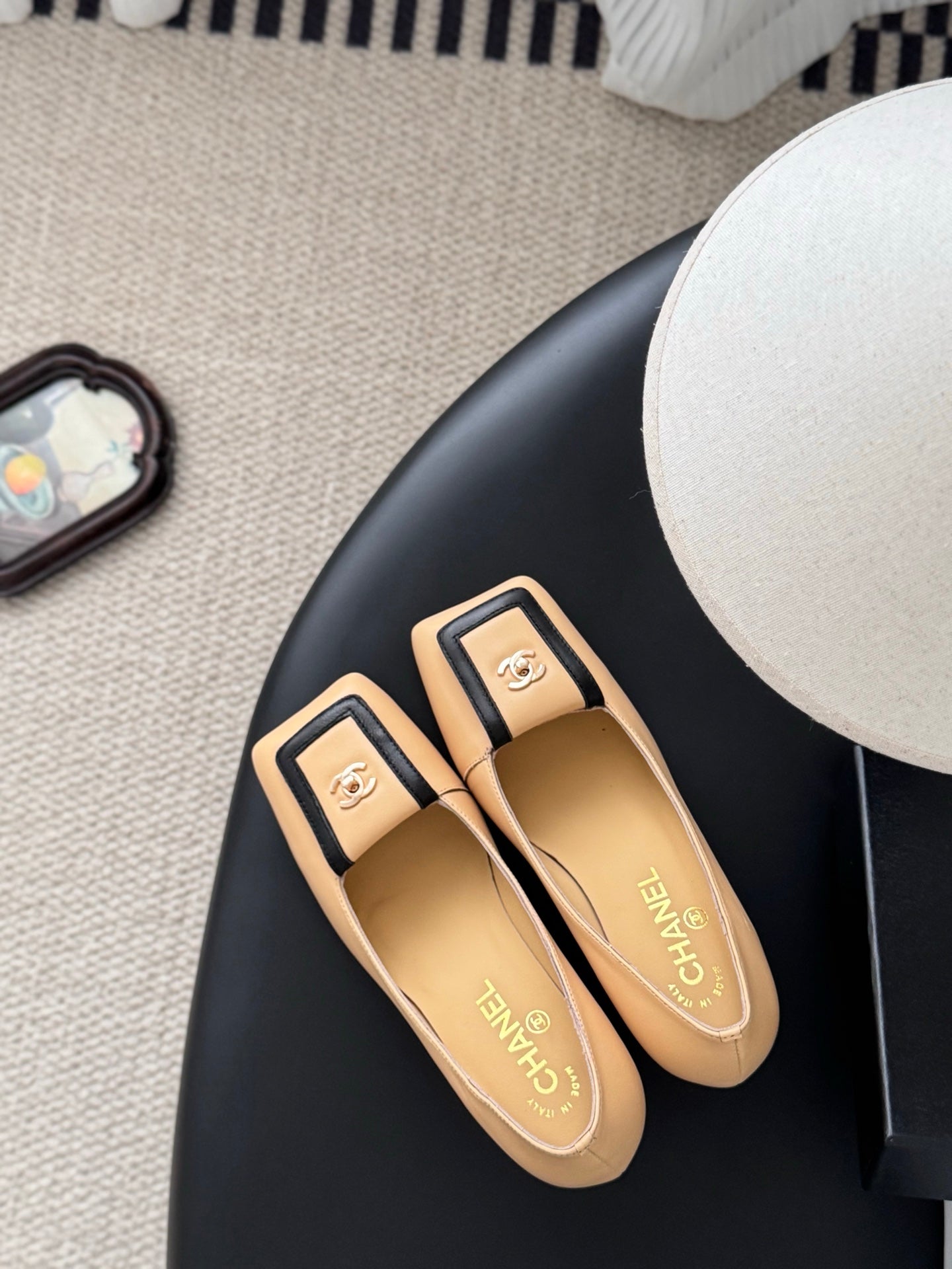 Che classic schoolbag buckle sheepskin single shoes