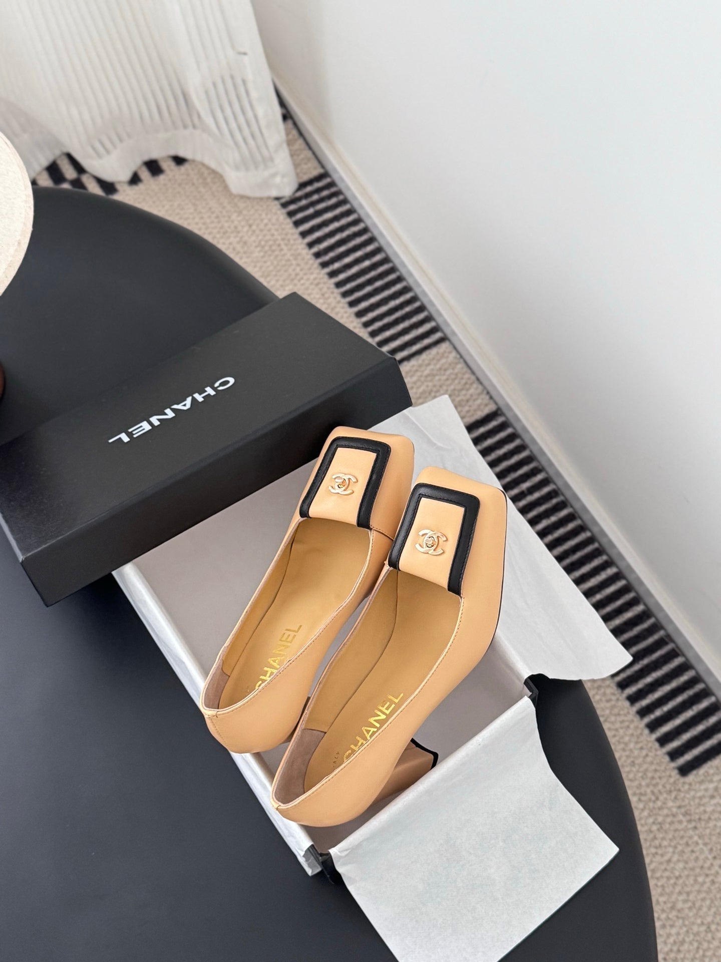 Che classic schoolbag buckle sheepskin single shoes